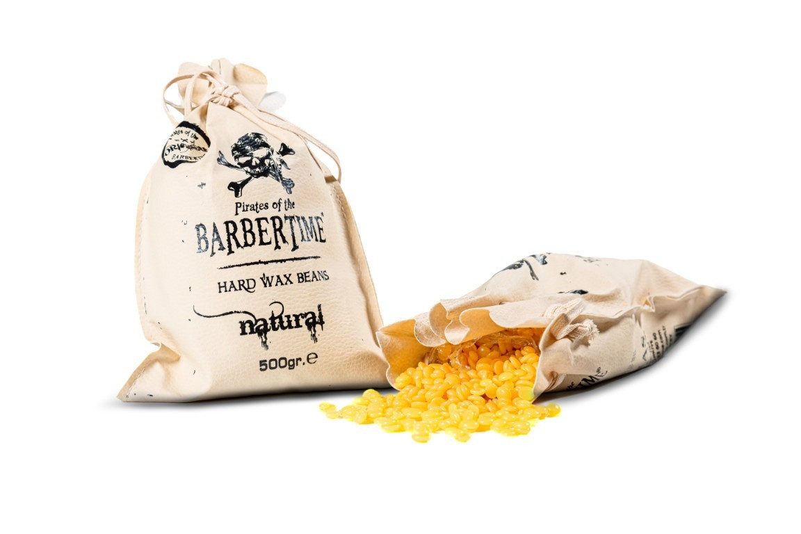 BARBERTIME Warmwachs-Haarentferner Hard Wax Beans Heißwachsperlen Warmwachs 500g Natural