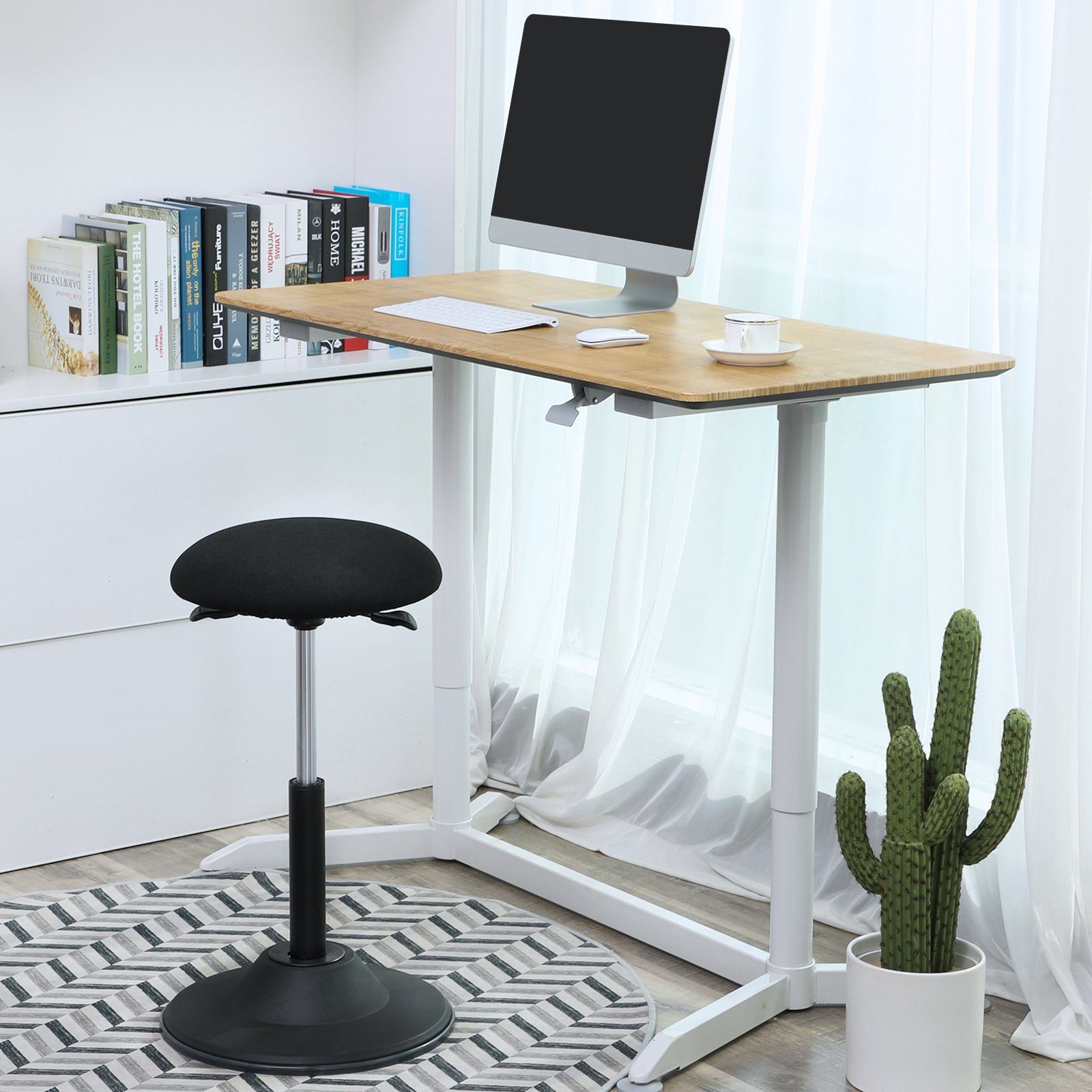 SONGMICS Arbeitshocker, 360°, mit Anti-Rutsch-Bodenring