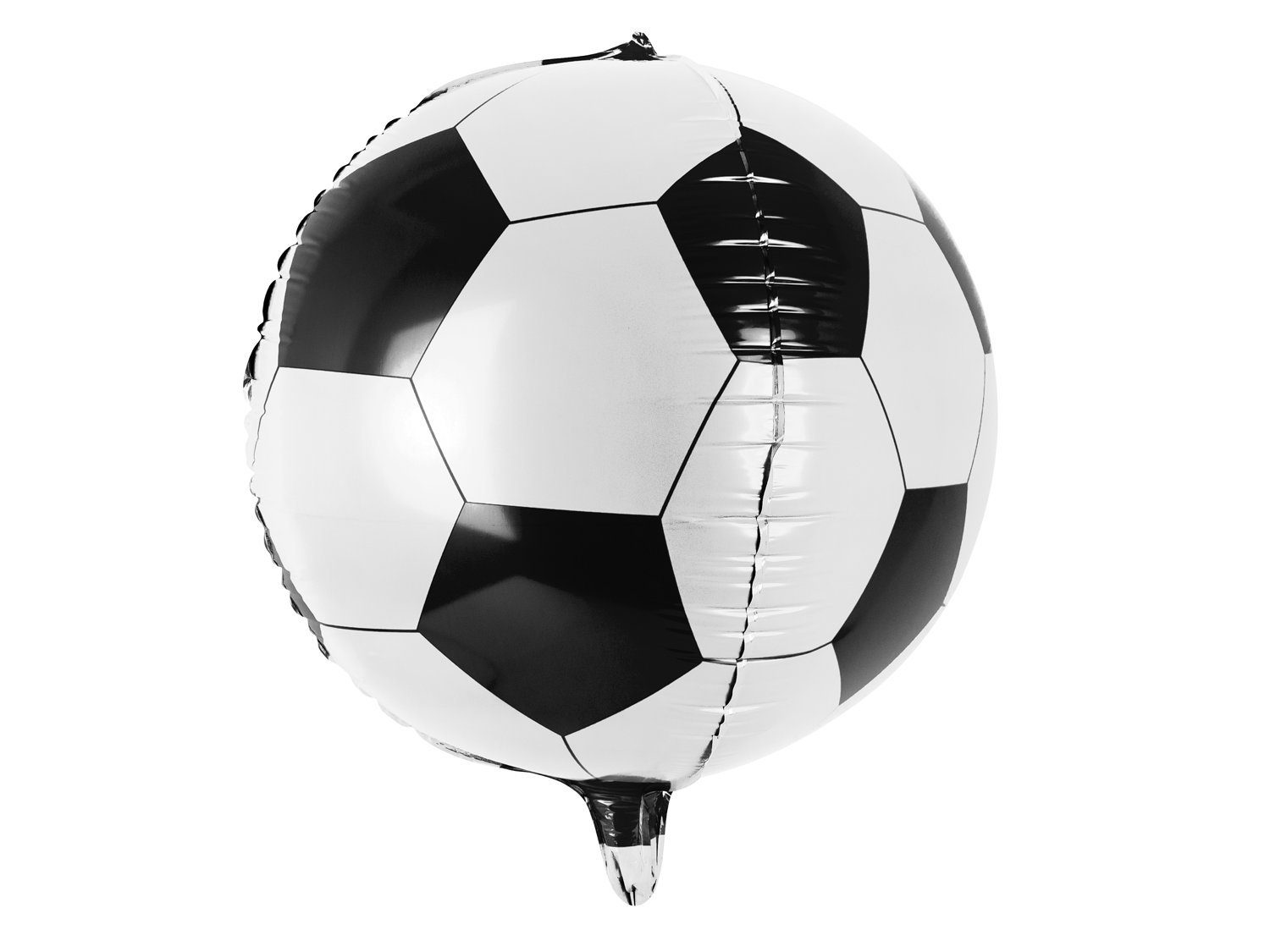 partydeco Luftballon, Folienballon Fußball 40cm, schwarz - weiß