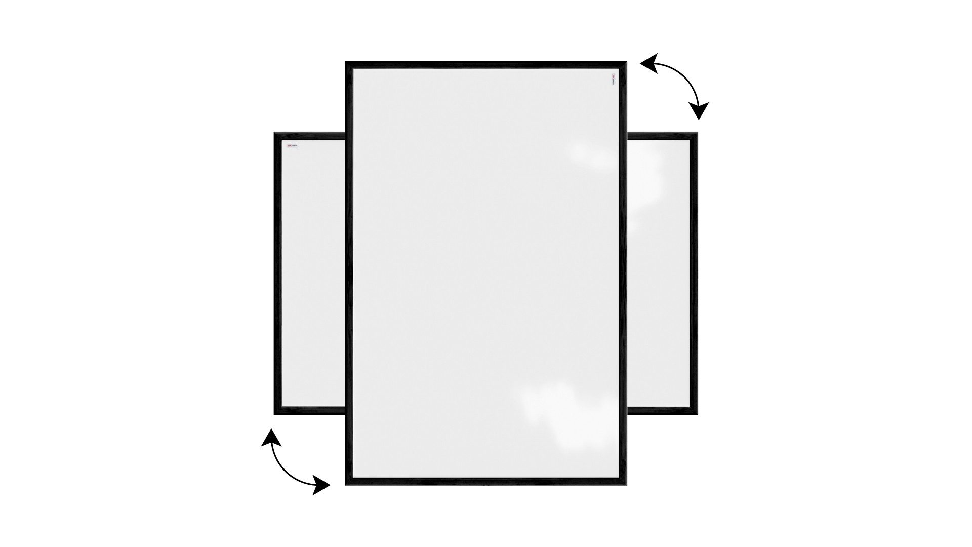 ALLboards Tafel Magnetisches Whiteboard mit schwarzen Holzrahmen 90x60cm günstig online kaufen