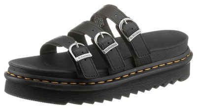 DR. MARTENS Blaire Slide Pantolette, Plateau, Sommerschuh, Schlappen mit Schnallenverschluss