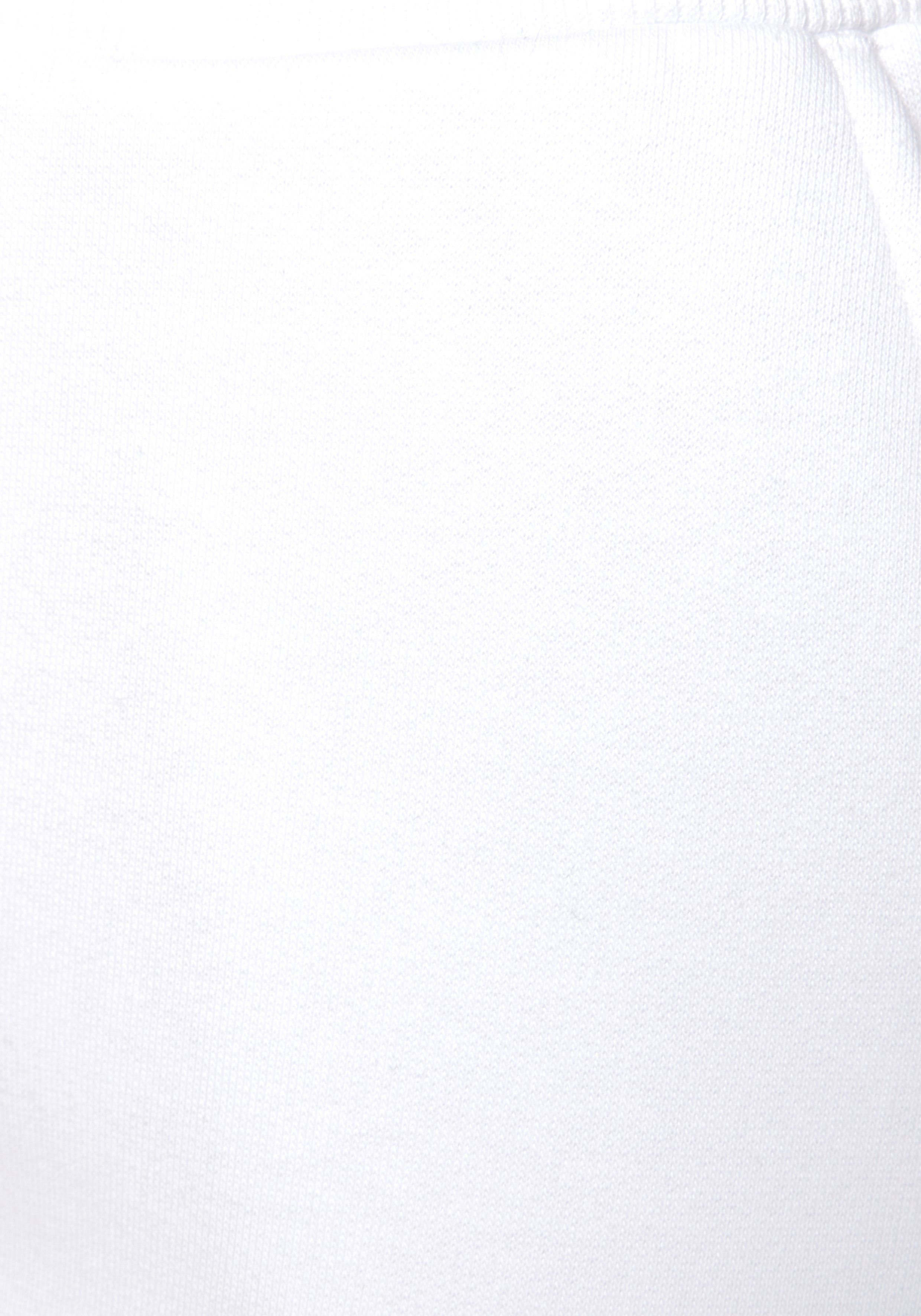 white bedruckten Streifen, Loungeanzug mit Relaxhose und Bench. seitlichen Bändern