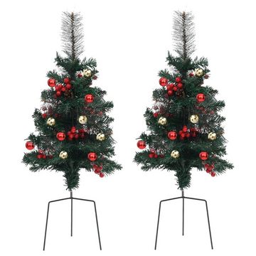 furnicato Künstlicher Weihnachtsbaum Künstliche Weihnachtsbäume 2 Stk. 76 cm PVC