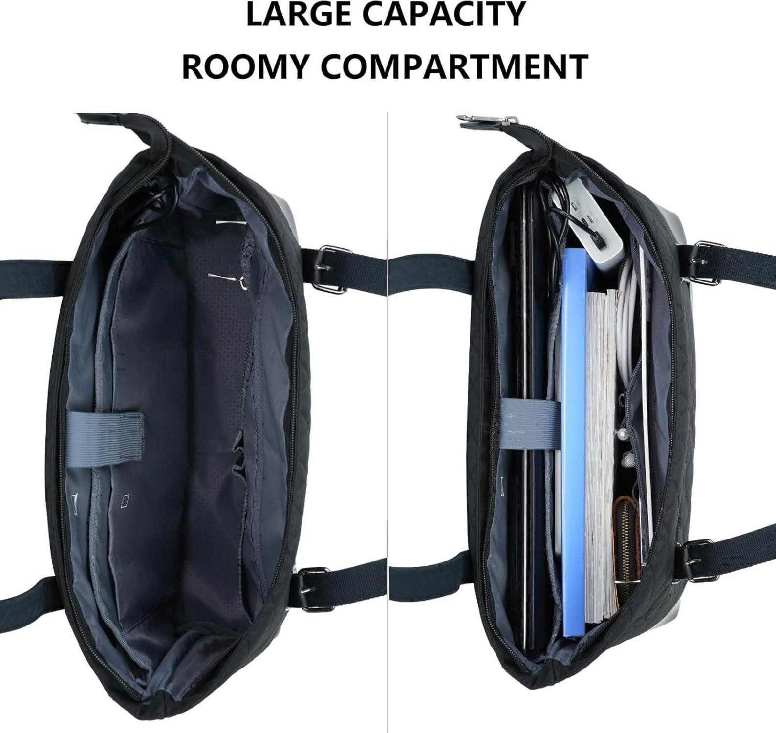 LuxusKollektion Laptoptasche Laptop Damen Handtasche Schwarz günstig online kaufen