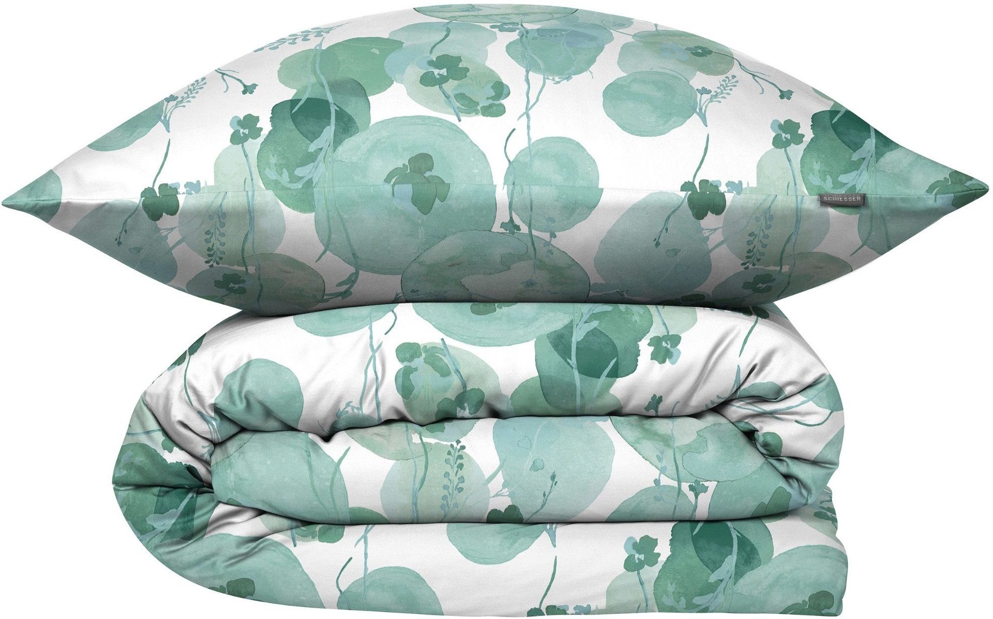 Schiesser Bettwäsche Mia aus weicher Baumwolle mit floralem Muster, Renforcé, 2 teilig, OEKO-TEX® MADE IN GREEN