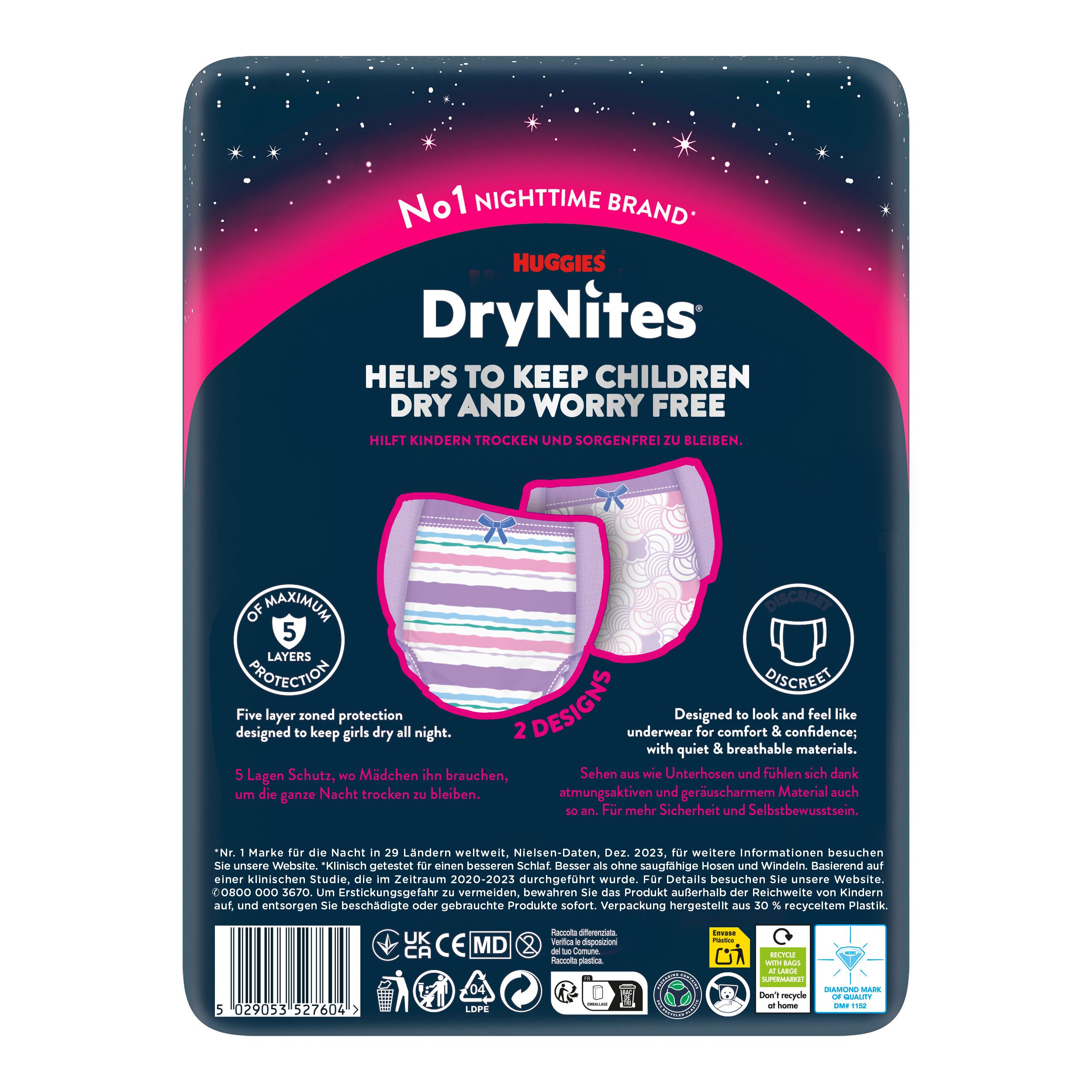 HUGGIES Windeln Windeln Windelhose Mädchen 8-13 J (30-48 kg) Monatspack 27Stk – Bild 4 von 5