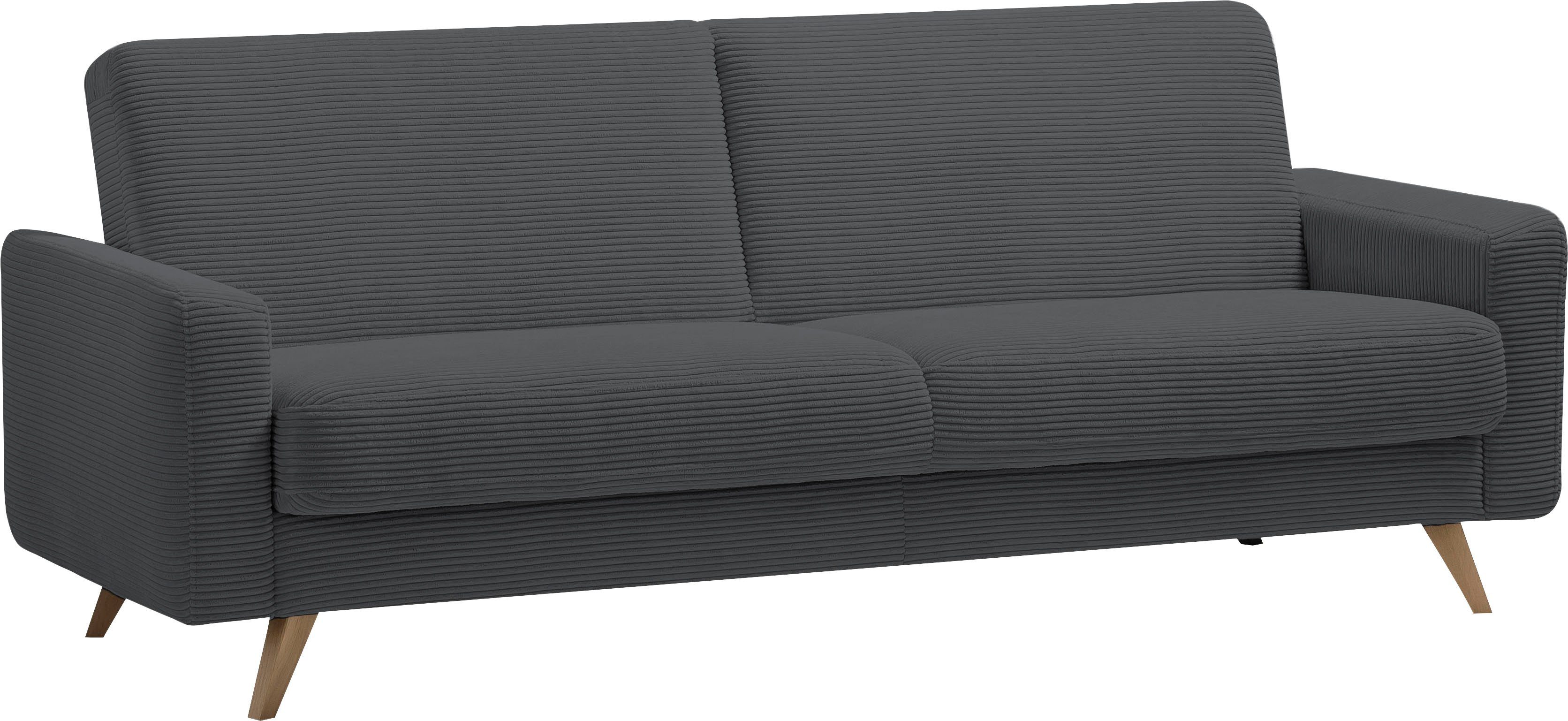 exxpo - sofa fashion Bettkasten Inklusive Samso, und antrazith Bettfunktion 3-Sitzer