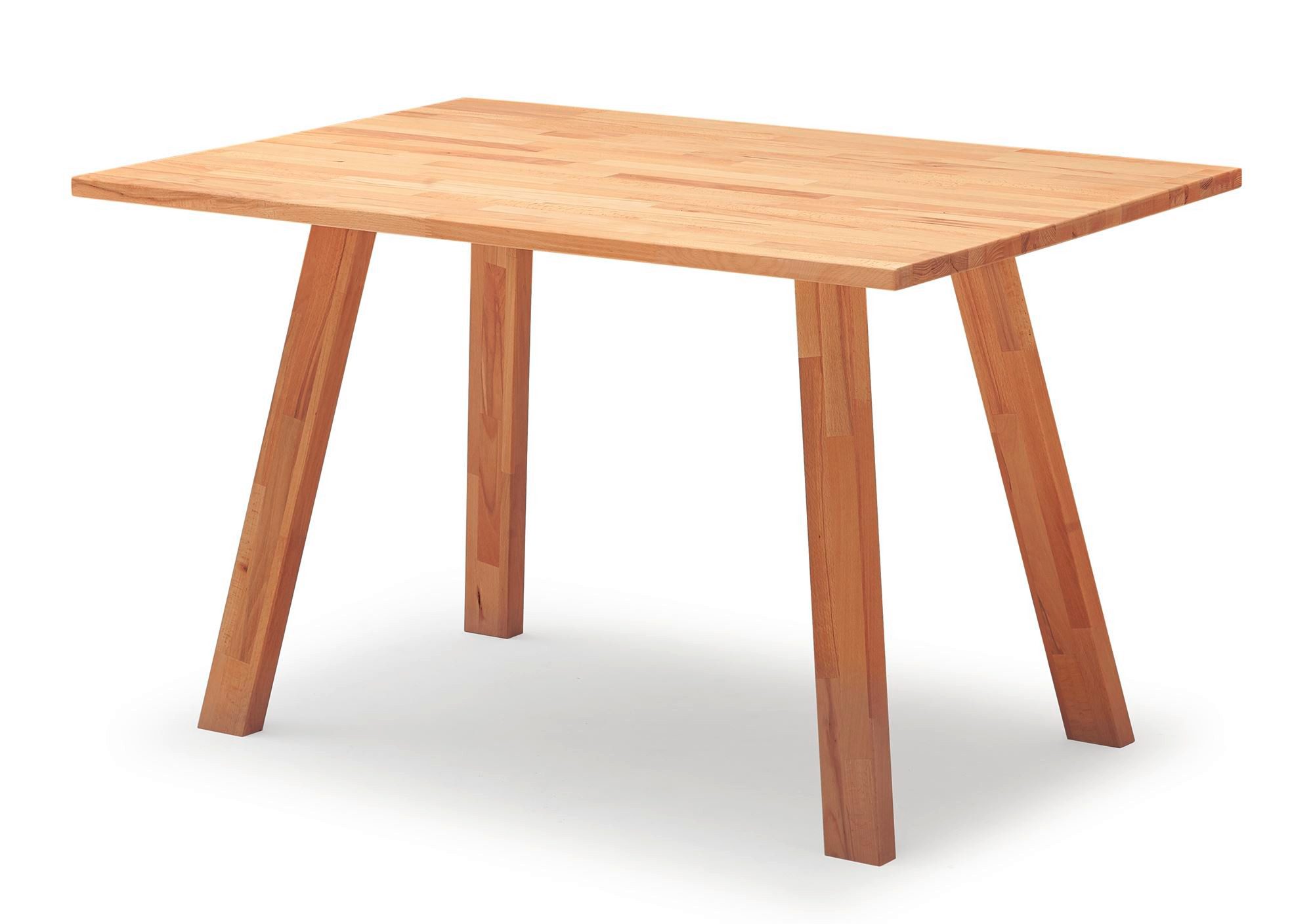 58 aufm Kessel Esstisch Esszimmertisch rechteckig Danny 125x75x85 Massivholz Kernbuche (inkl. Versand, Lieferung bis Verwendungsstelle), Stabiler Stand dank Stollengestell und hochwertigen Materialien