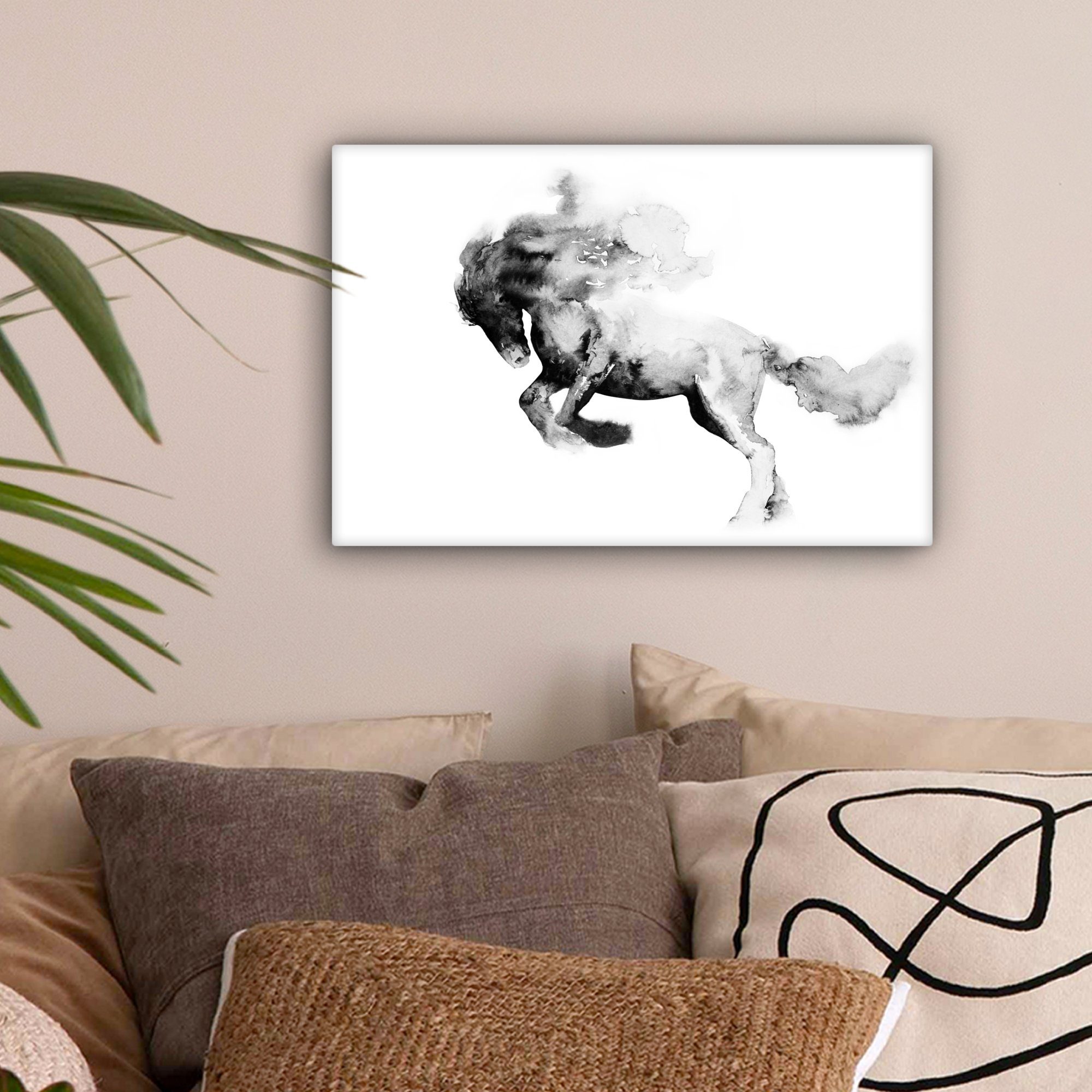 OneMillionCanvasses® Leinwandbild Kunstdrucke - Pferd - günstig online kaufen