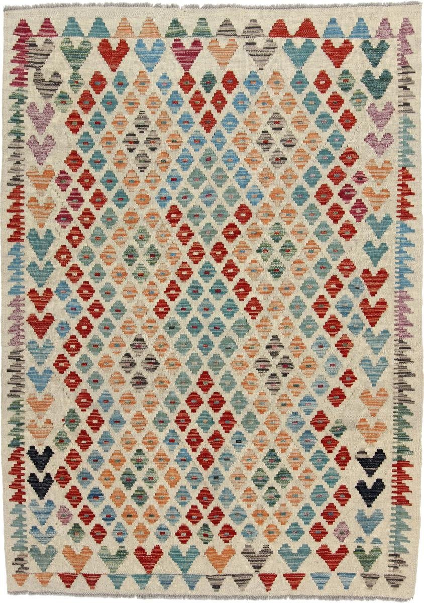 Orientteppich Kelim Afghan 123x174 Handgewebter Orientteppich, Nain Trading, rechteckig, Höhe: 3 mm