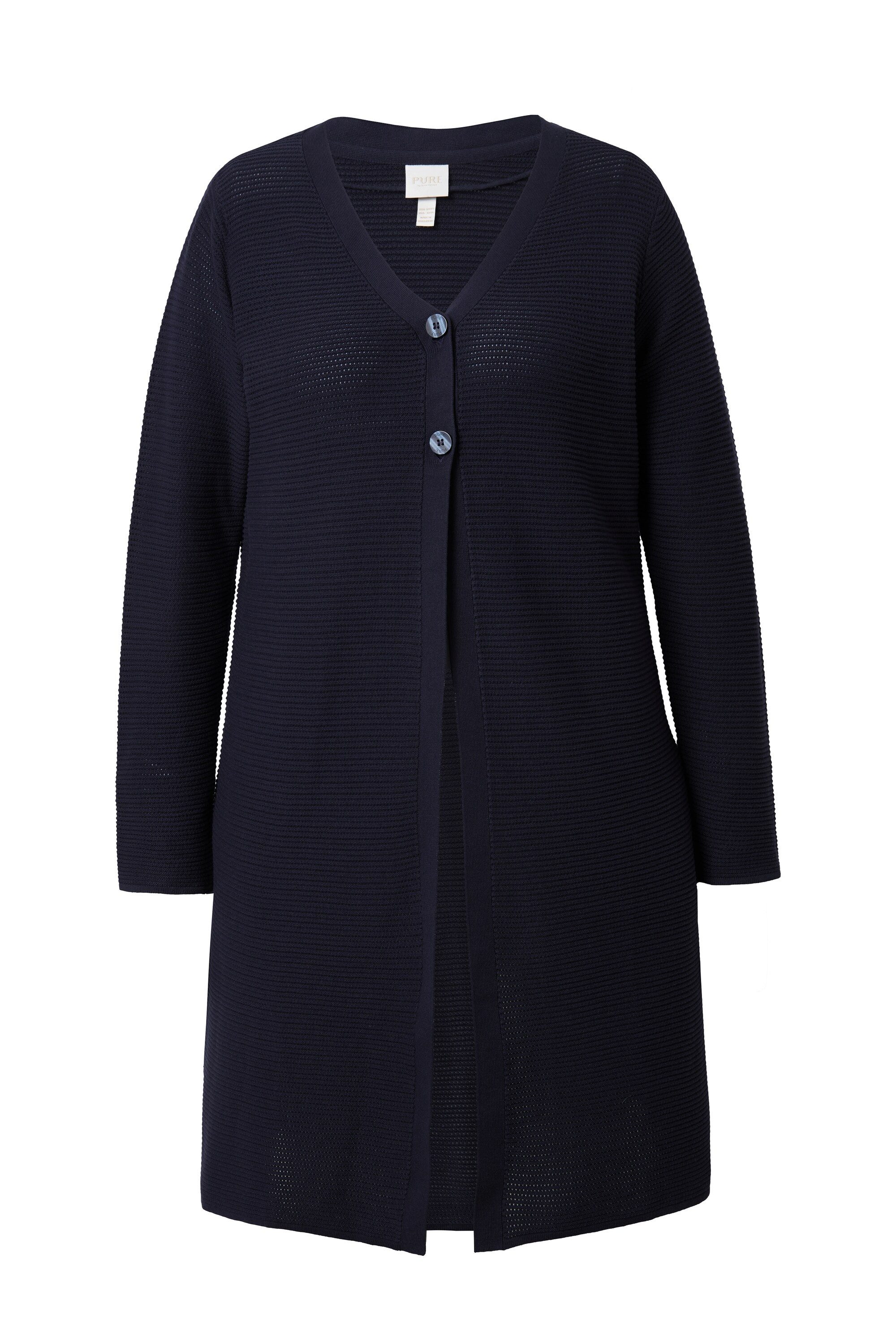 Ulla Popken Strickjacke Strickjacke V-Ausschnitt Langarm günstig online kaufen