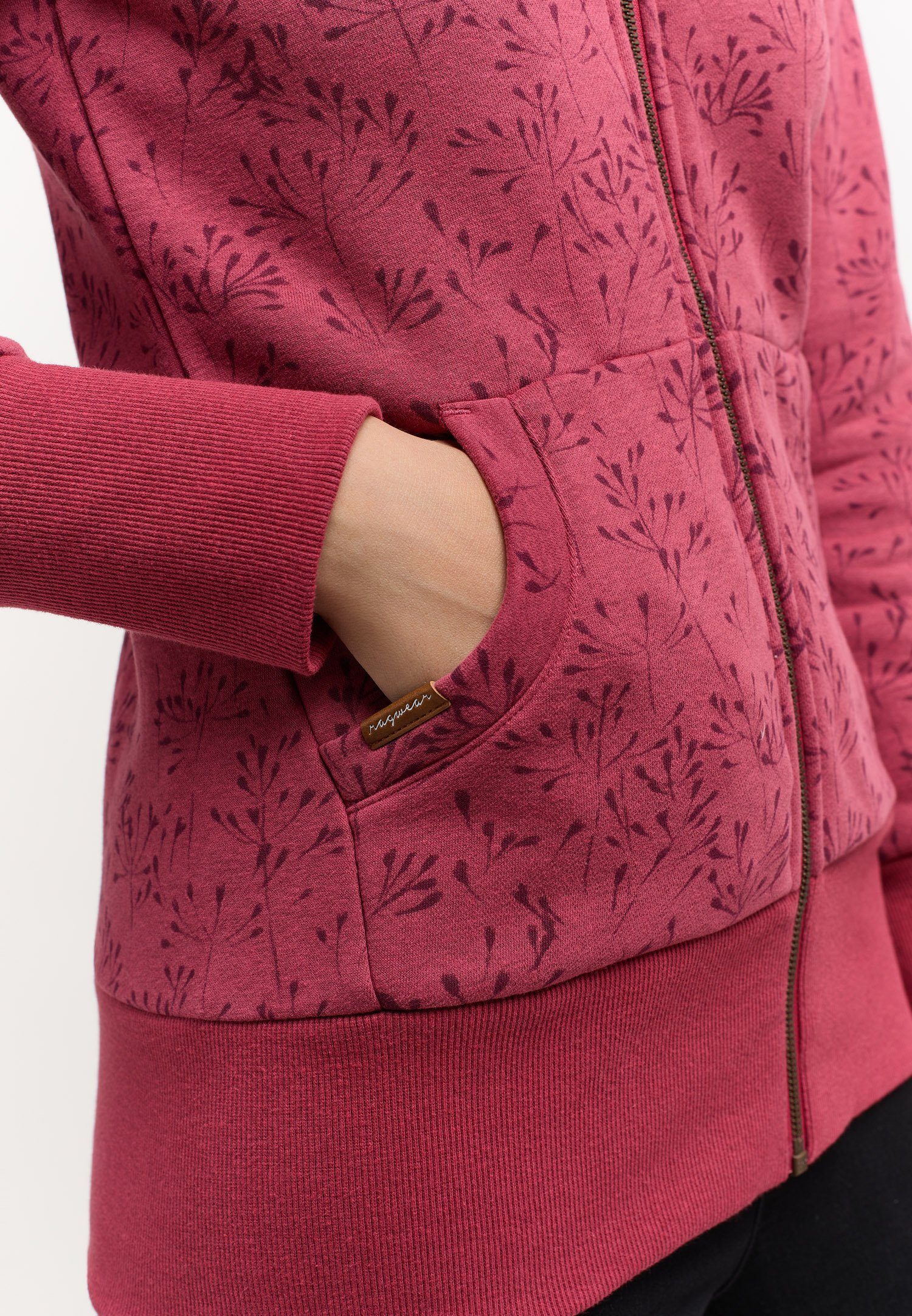 ZIP Nachhaltige RASPBERRY Vegane & FLOWERY Ragwear NESKA Mode Sweatshirt