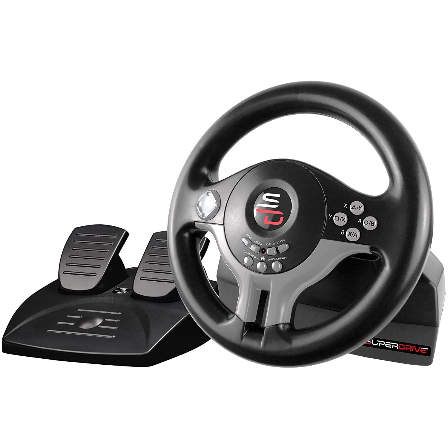 Subsonic »Superdrive - Rennlenkrad / Lenkrad Driving Wheel SV200 mit  pedalen und Schaltpaddles für Nintendo Switch - PS4 - Xbox One - PC« Gaming- Lenkrad
