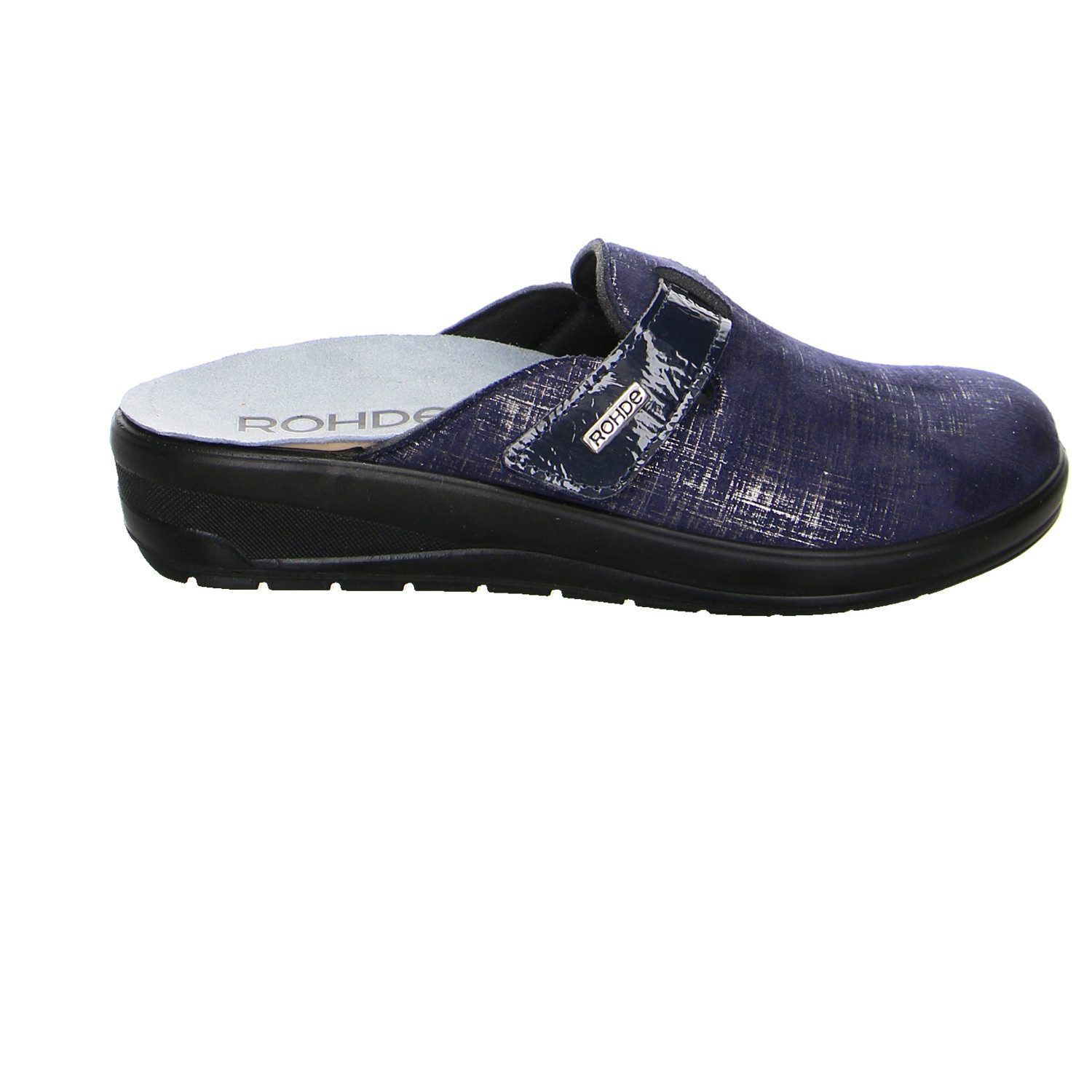 Rohde Rohde Metallic, Glanzleder Clog - Sabot blau Sabot günstig online kaufen