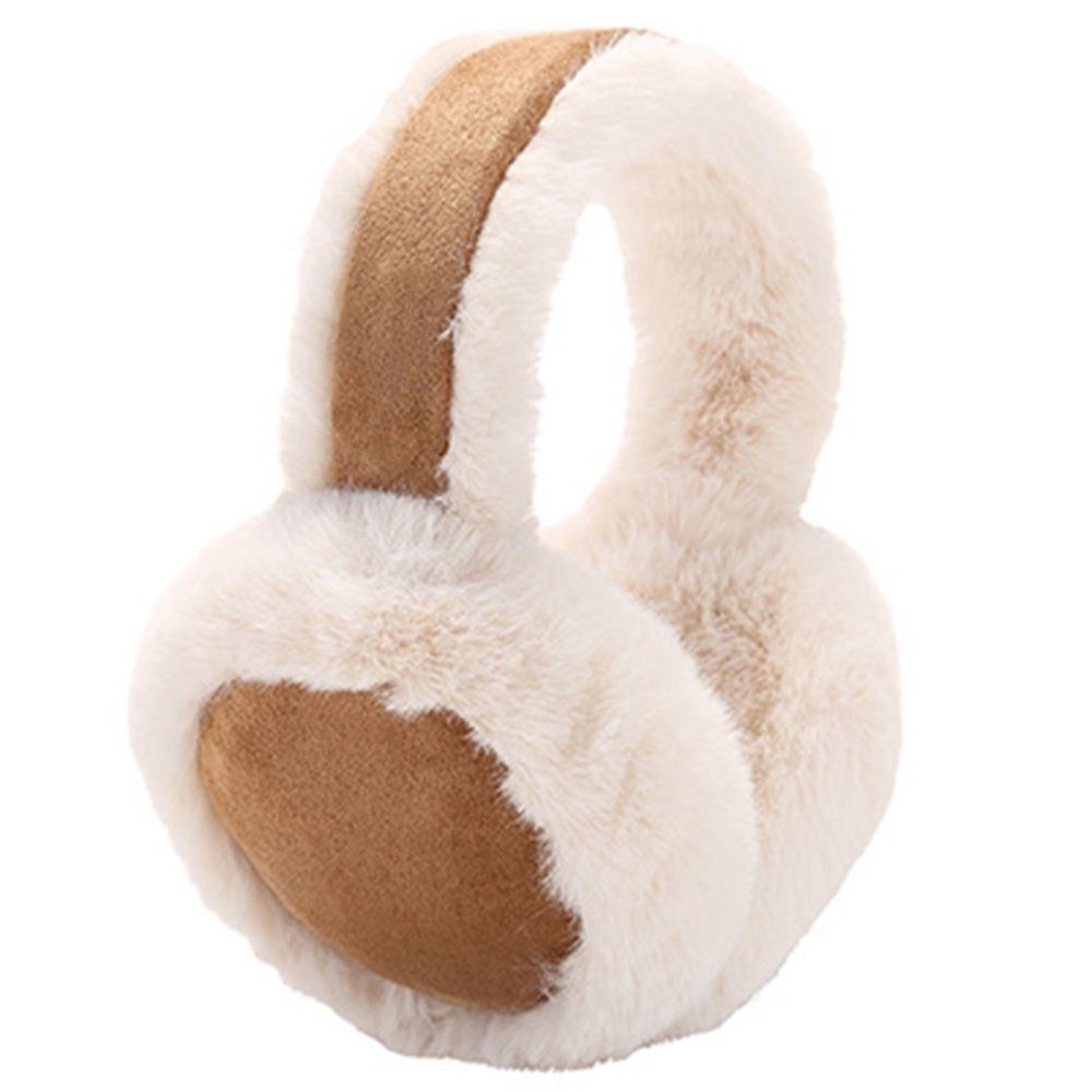 Verstellbarer Winter Juoungle kuscheliger Warme Ohrenwärmer Damen Ohrenschützer Kamel Ohrenwärmer