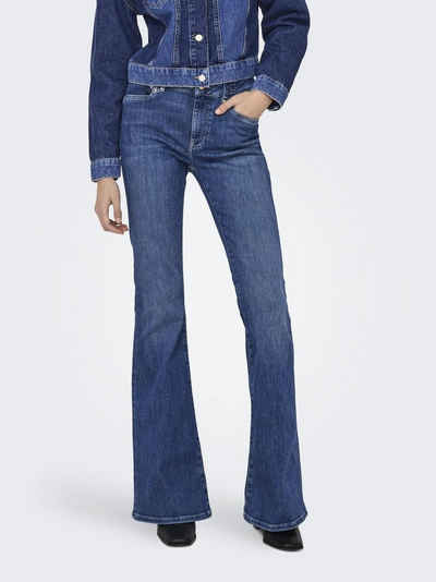 ONLY Bootcut-Jeans ONLCHERYL MW RETRO FLARED CUTLINE DNM FG
