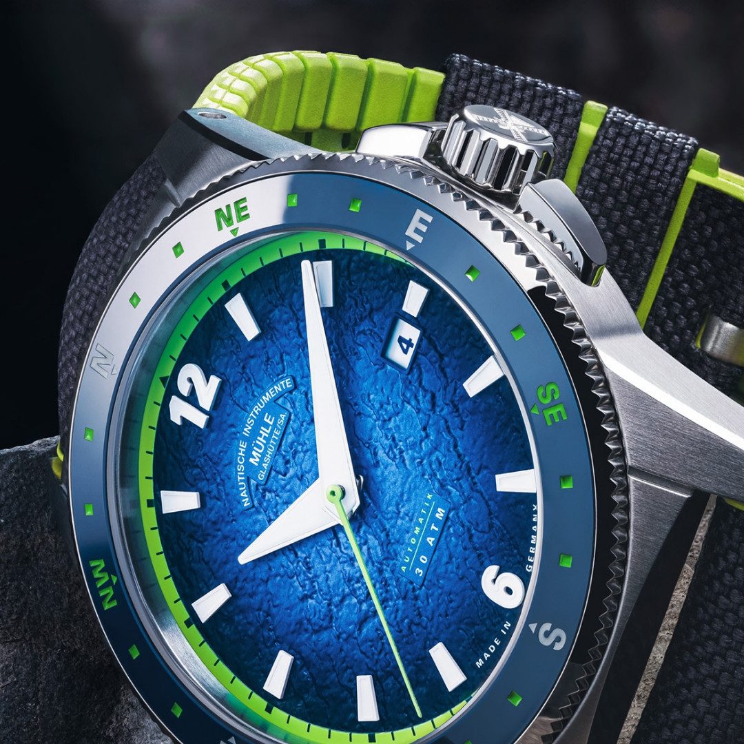 Nautische Instrumente Mühle Glashütte/Sa. Automatikuhr Herrenuhr Mühle Glas günstig online kaufen