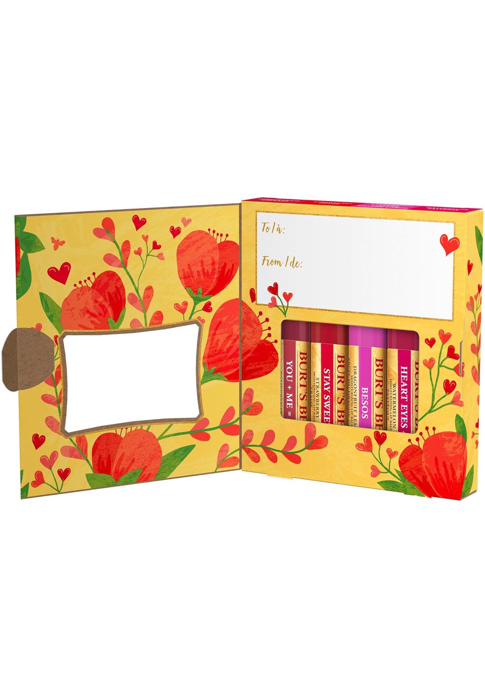 BURT'S BEES Lippenbalsam 500639, 4-tlg., bee mine Dragonfruit Strawberry Watermelon Pomegranate