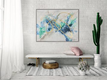 KUNSTLOFT Gemälde Zauber des Ozeans 102.5x77.5 cm, Leinwandbild 100% HANDGEMALT Wandbild Wohnzimmer