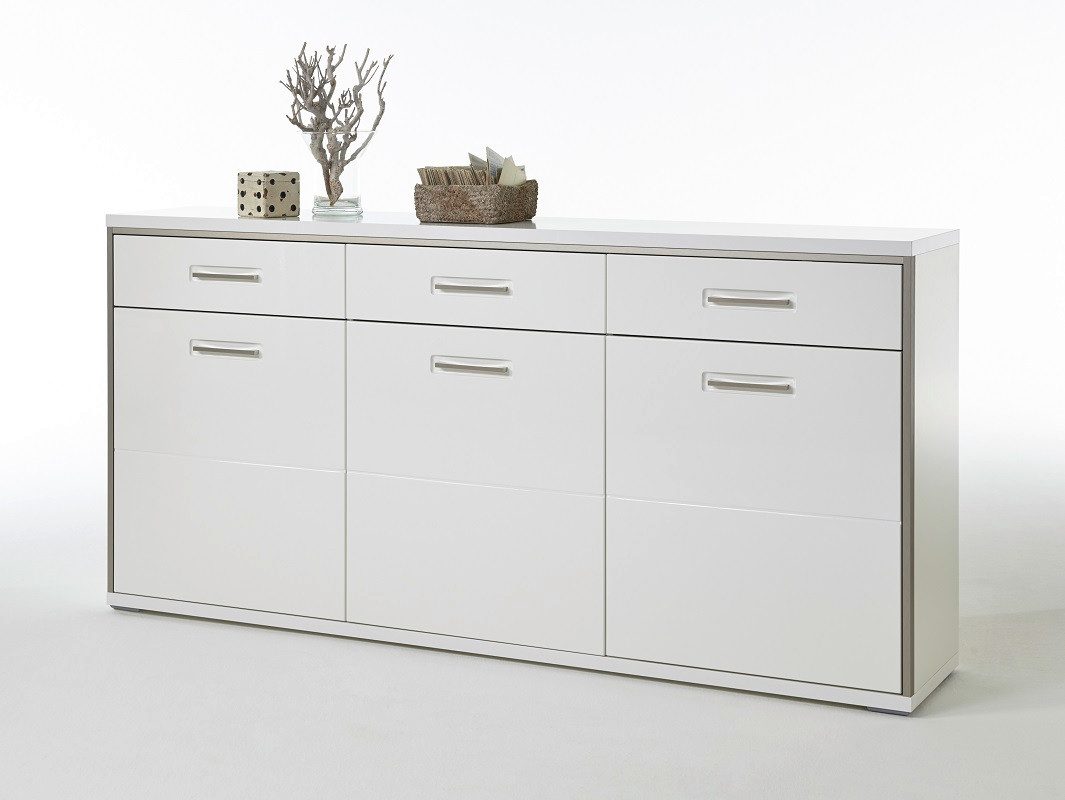 MCA furniture Sideboard Sideboard Trento, weiß Hochglanz