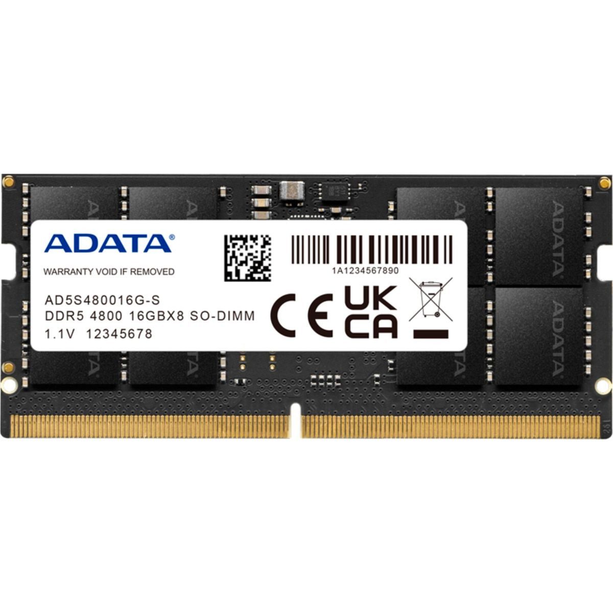 ADATA DDR5 4800 SO-DIMM 16GB AD5S480016G-S Laptop-Arbeitsspeicher