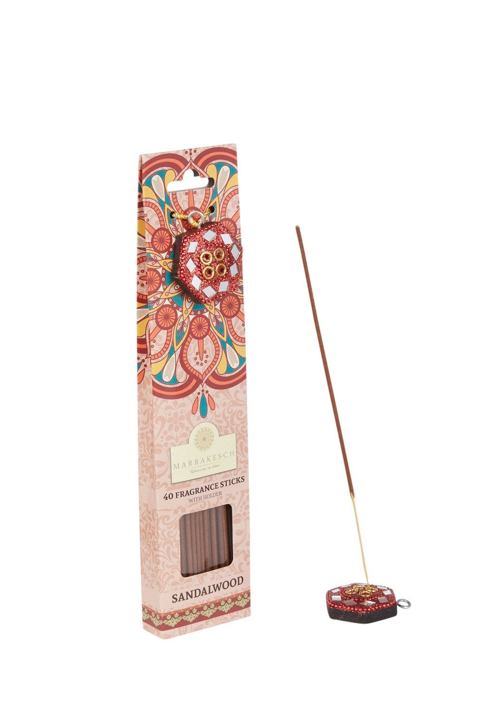 Marrakesch Orient & Mediterran Interior Räucherstäbchen 3er Set Indische Räucherstäbchen Sandelholz aus Naturmaterial 26 cm (3-St), Handarbeit