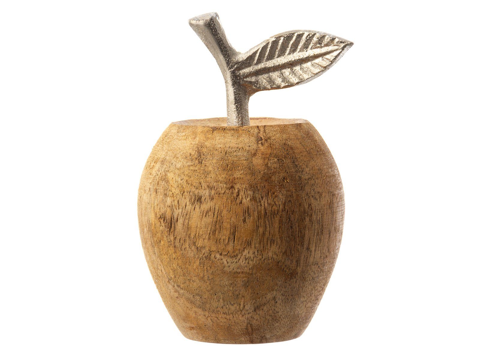 Dekoobjekt Deko Holz Apfel aus Mangoholz & Aluminium massiv