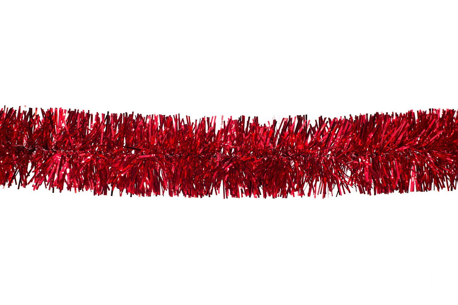 Creativery Lametta, Weihnachtsgirlande Lametta 5cm, 3 Meter rot
