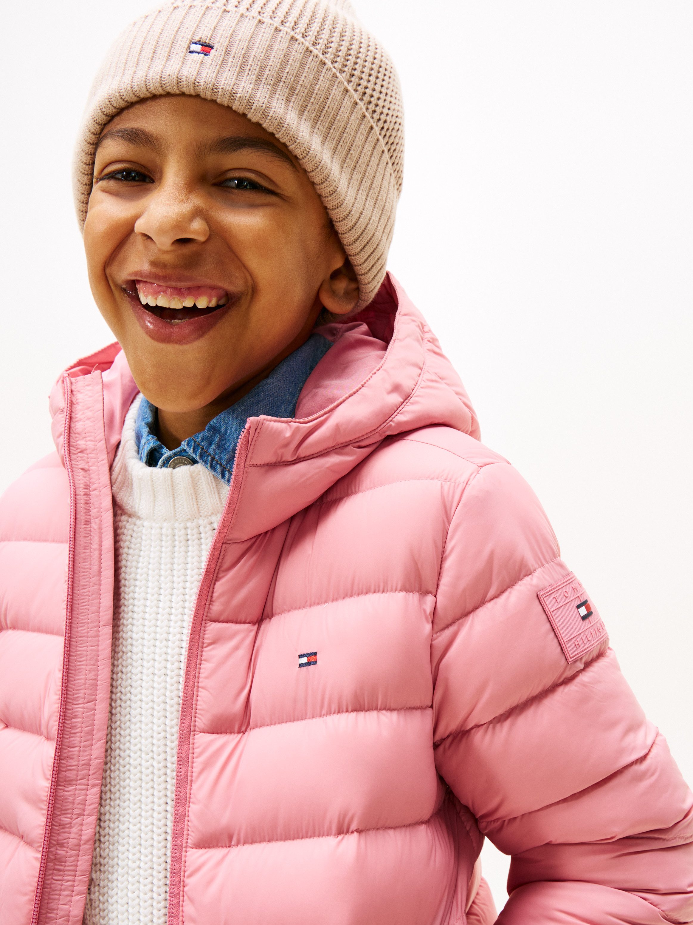 Tommy Hilfiger Steppjacke U LIGHT DOWN HOODED JACKET Kinder bis 16 Jahre