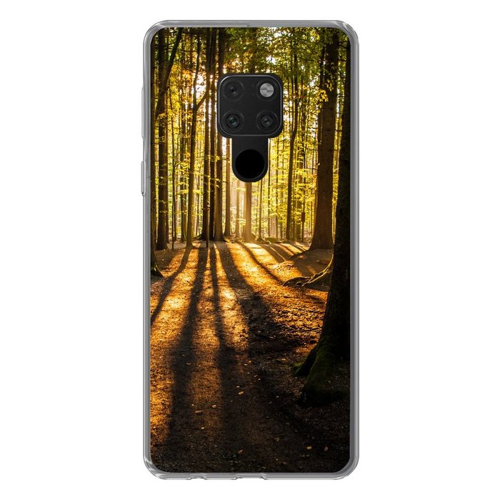 MuchoWow Handyhülle Sonne - Bäume - Wald - Landschaft - Natur Phone Case Handyhülle Huawei Mate 20 Silikon Schutzhülle
