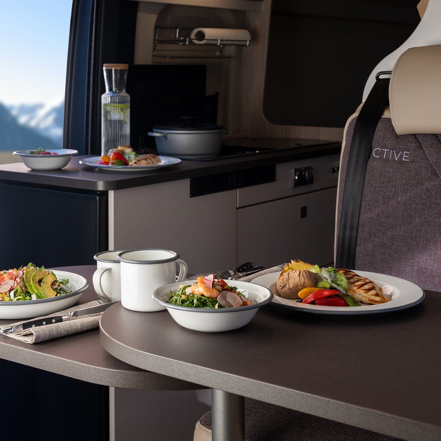 APS Tasse 2er, 2-tlg., Emaille, 0,35 l, H: 8cm