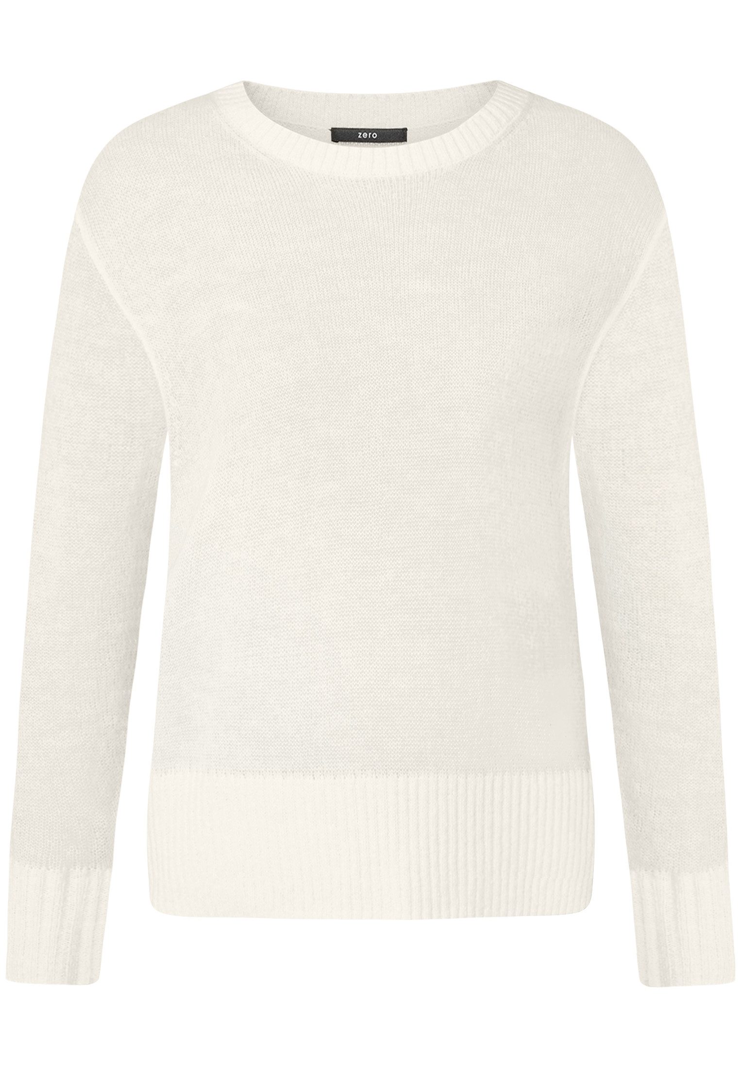 Zero Strickpullover Damen mit Alpakawolle (1-tlg) Plain/ohne Details
