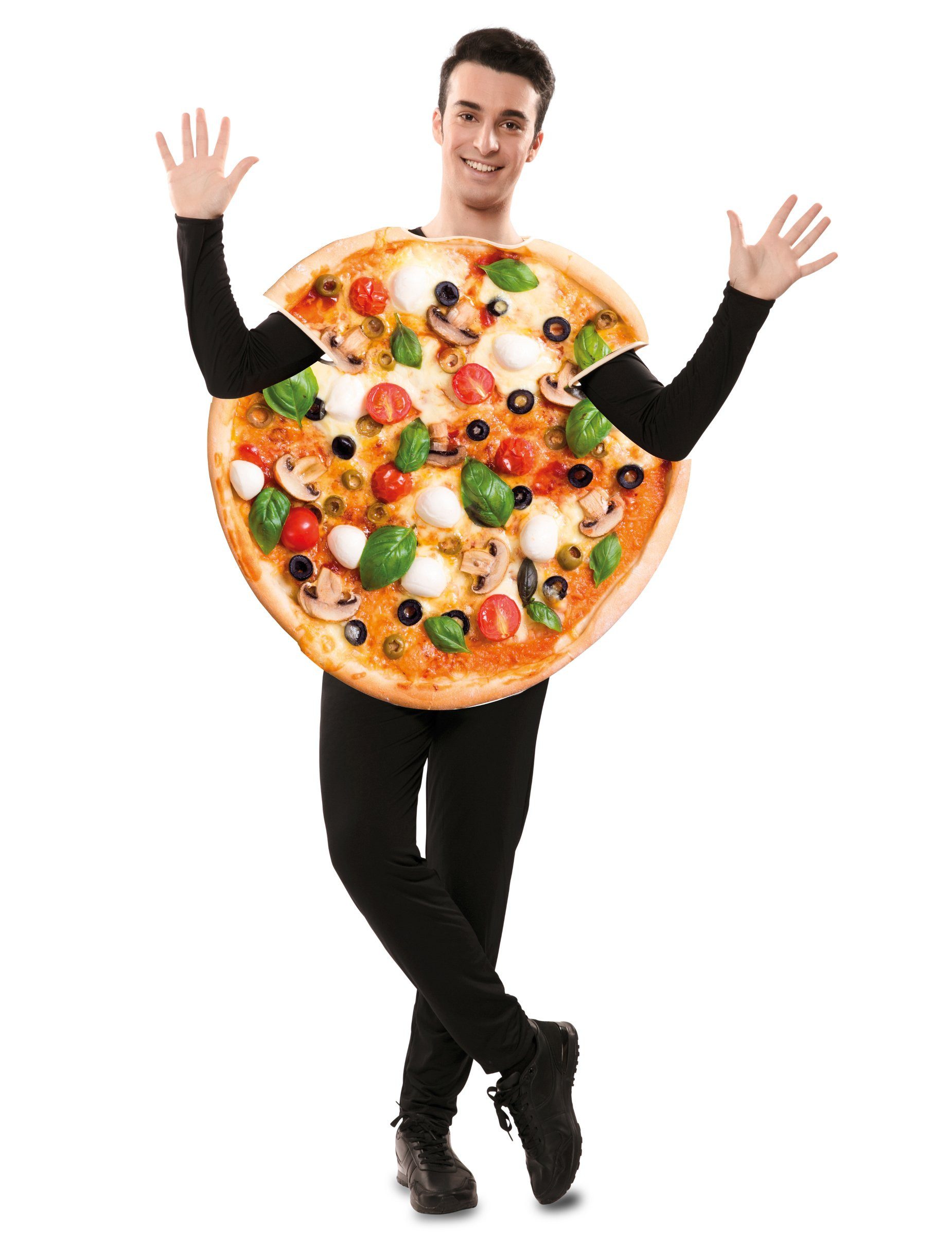 Kostüm Pizza-Kostüm für Erwachsene Faschingskostüm bunt