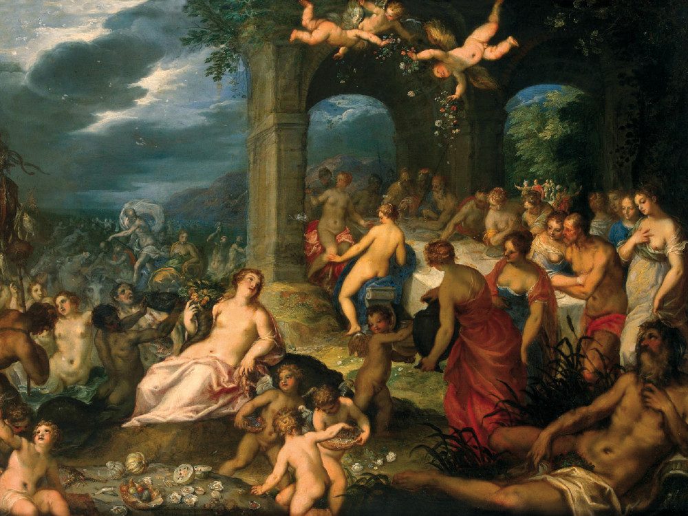 Poster Johannes Rottenhammer Kunstdruck Bild - Die Hochzeit Von