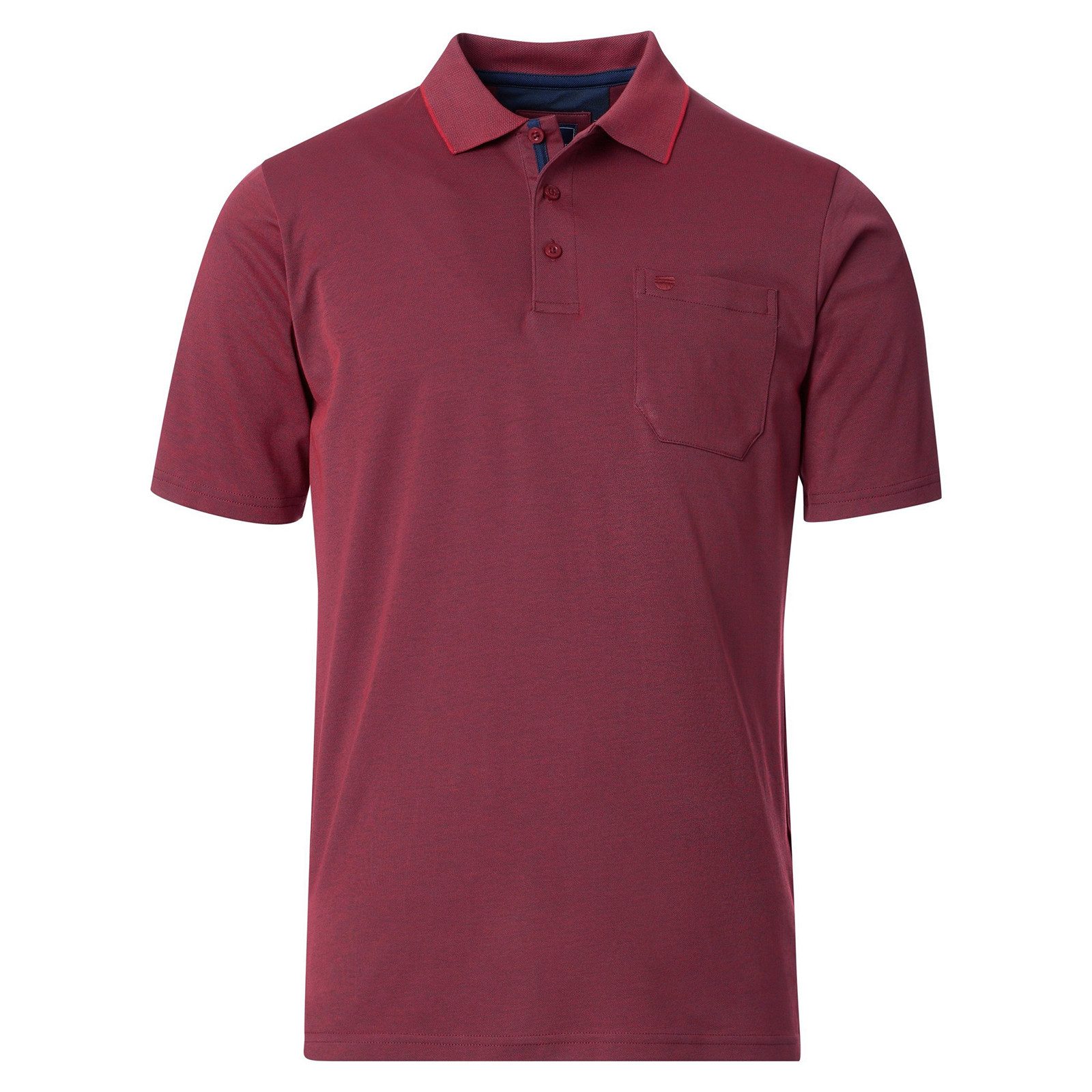 Redmond Poloshirt Redmond Übergrößen Wash & Wear Polo bordeaux melange