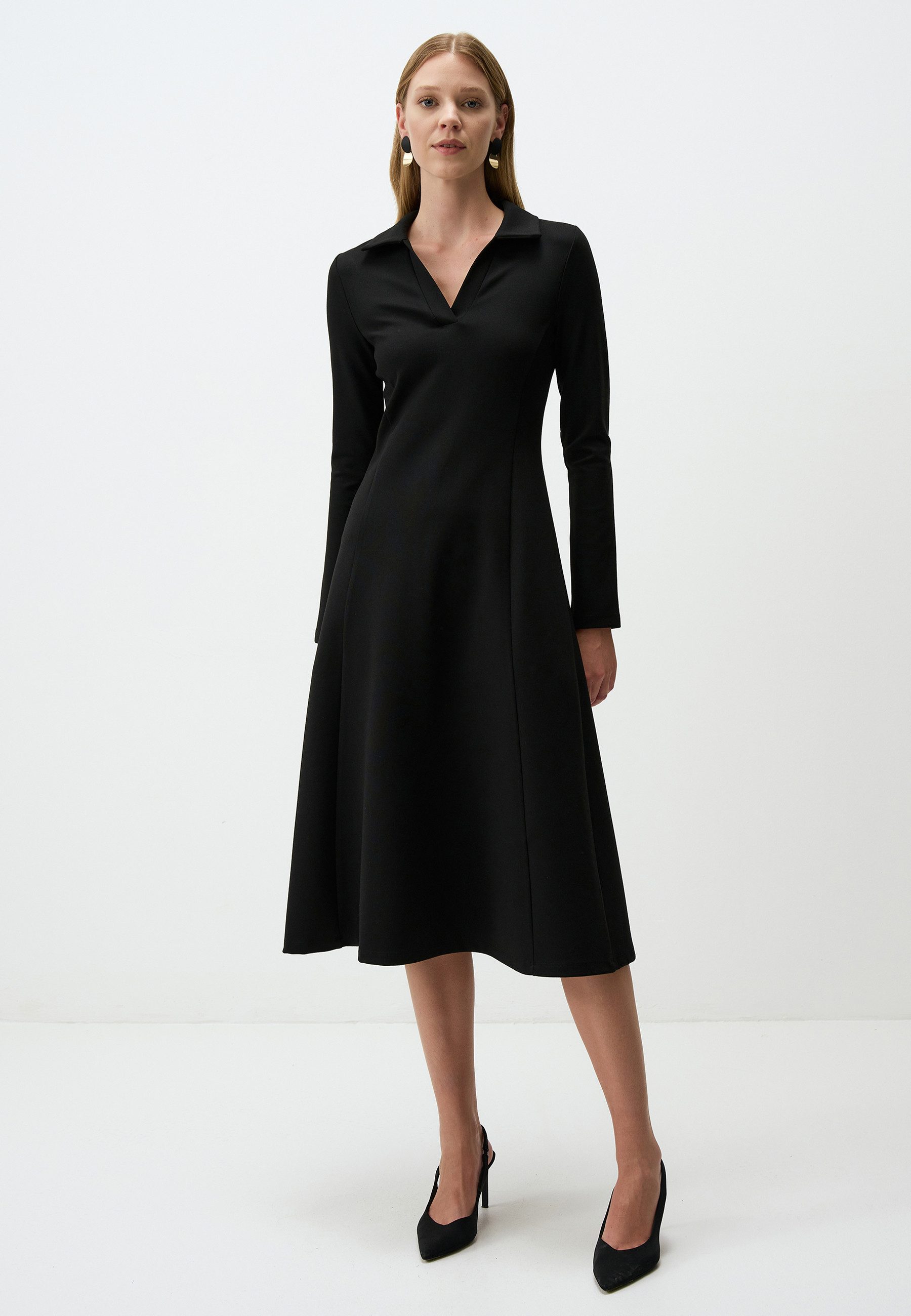 Jimmy Key Midikleid Langärmliges Midikleid Mit günstig online kaufen