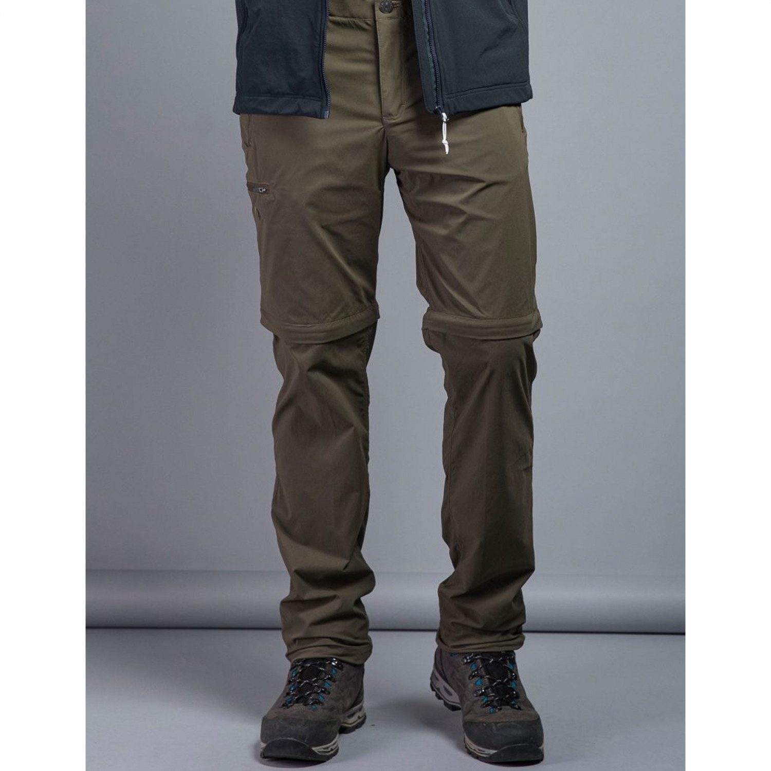 TATONKA® Trekkinghose Travel M's Zip Off Hose - Herren Softshell-Hose (Langgröße) - bark g