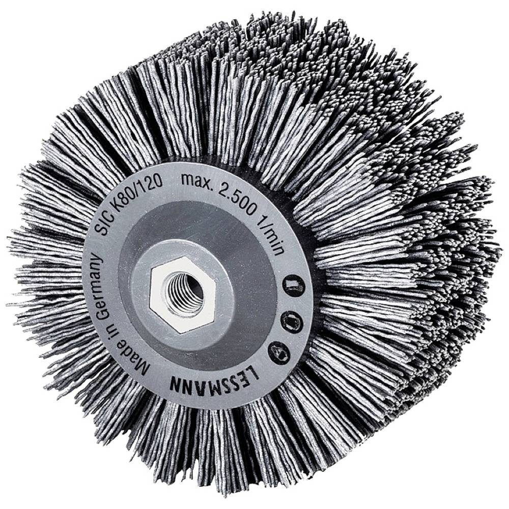 Lessmann Schleifaufsatz Rundbürste D.140mm M14 SiC Schleifborsten K.80 60mm 2500min 402880