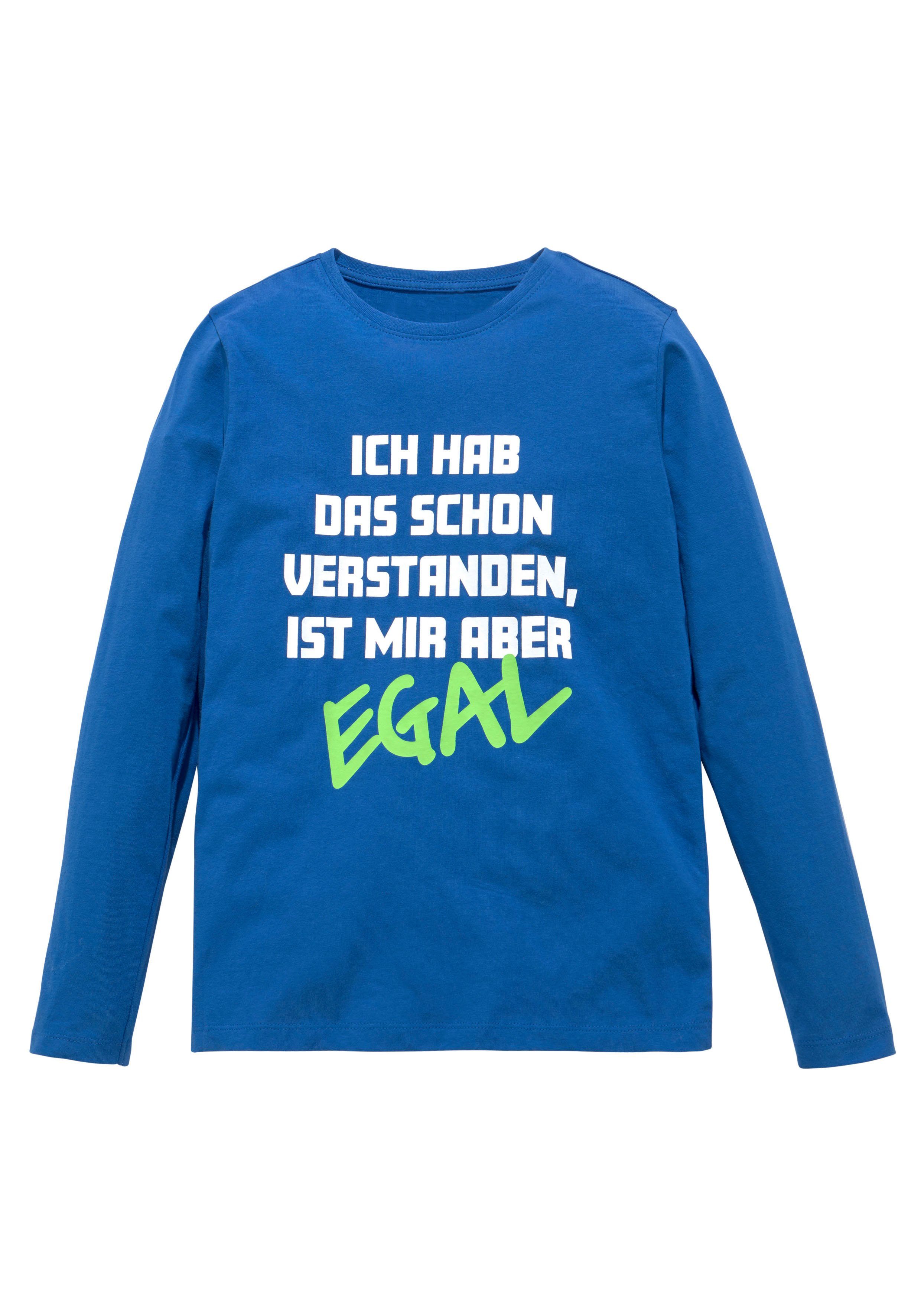 KIDSWORLD Langarmshirt ICH HAB DAS SCHON VERSTANDEN....., Spruch | Jungen