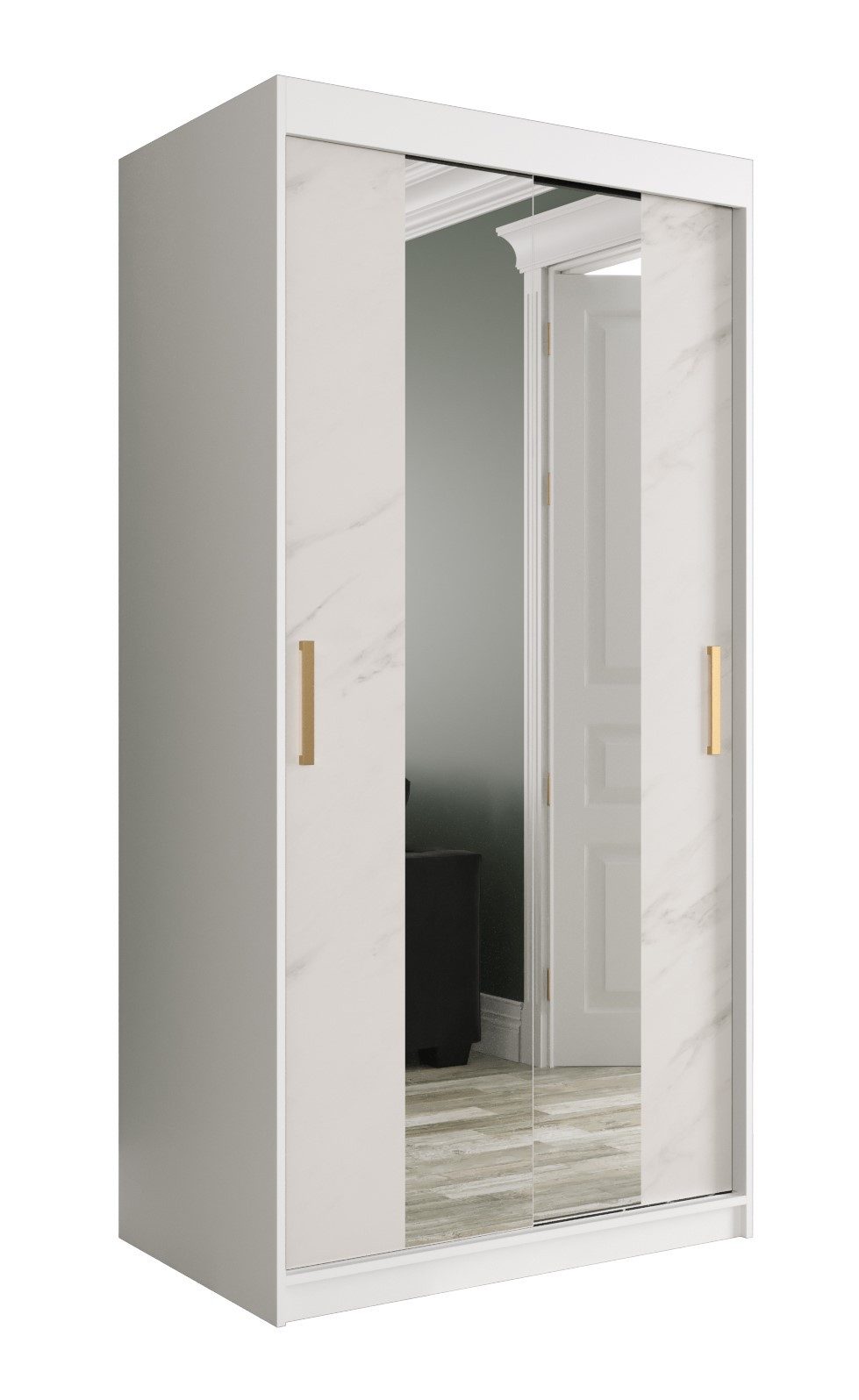 ABIKS MÖBEL Schwebetürenschrank MARMUR T1 Kleiderschrank, Schiebetürenschra günstig online kaufen