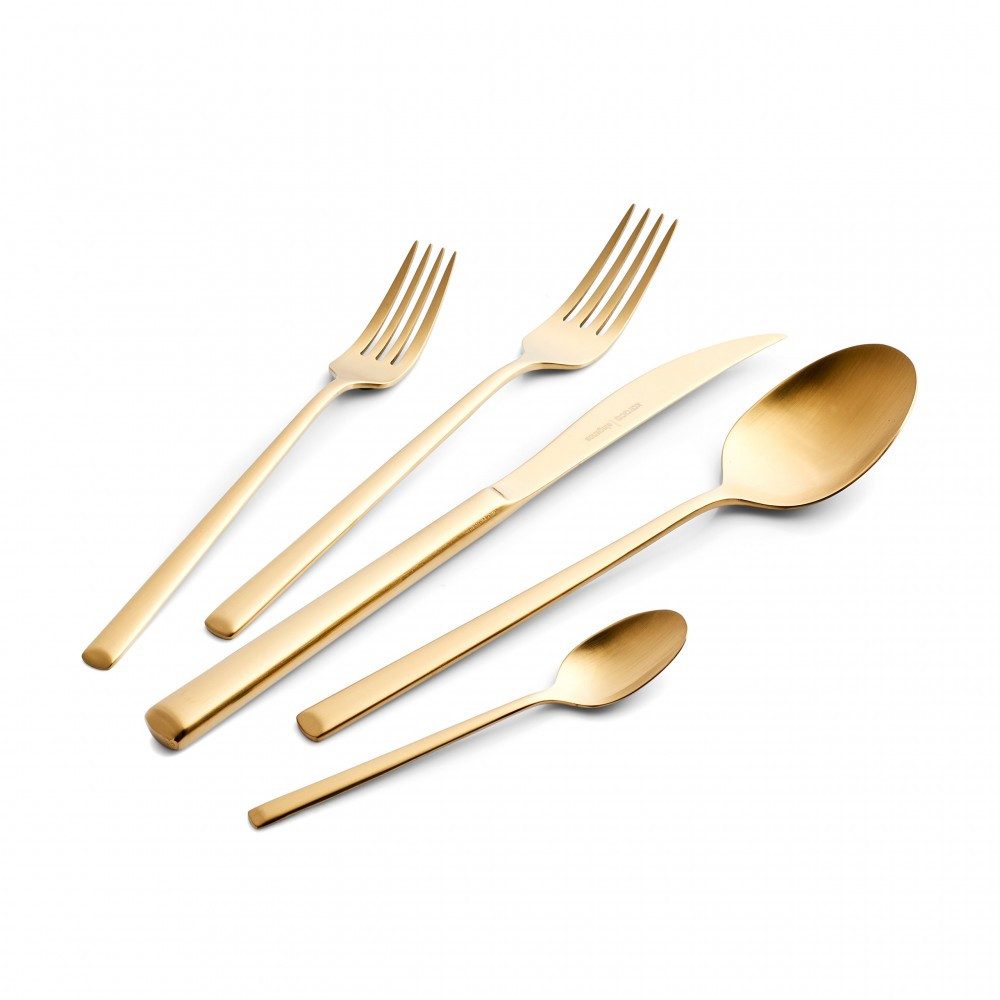 Karaca Besteck-Set Karaca Tivoli Matte Gold 6-Personen 30-teiliges Besteckset