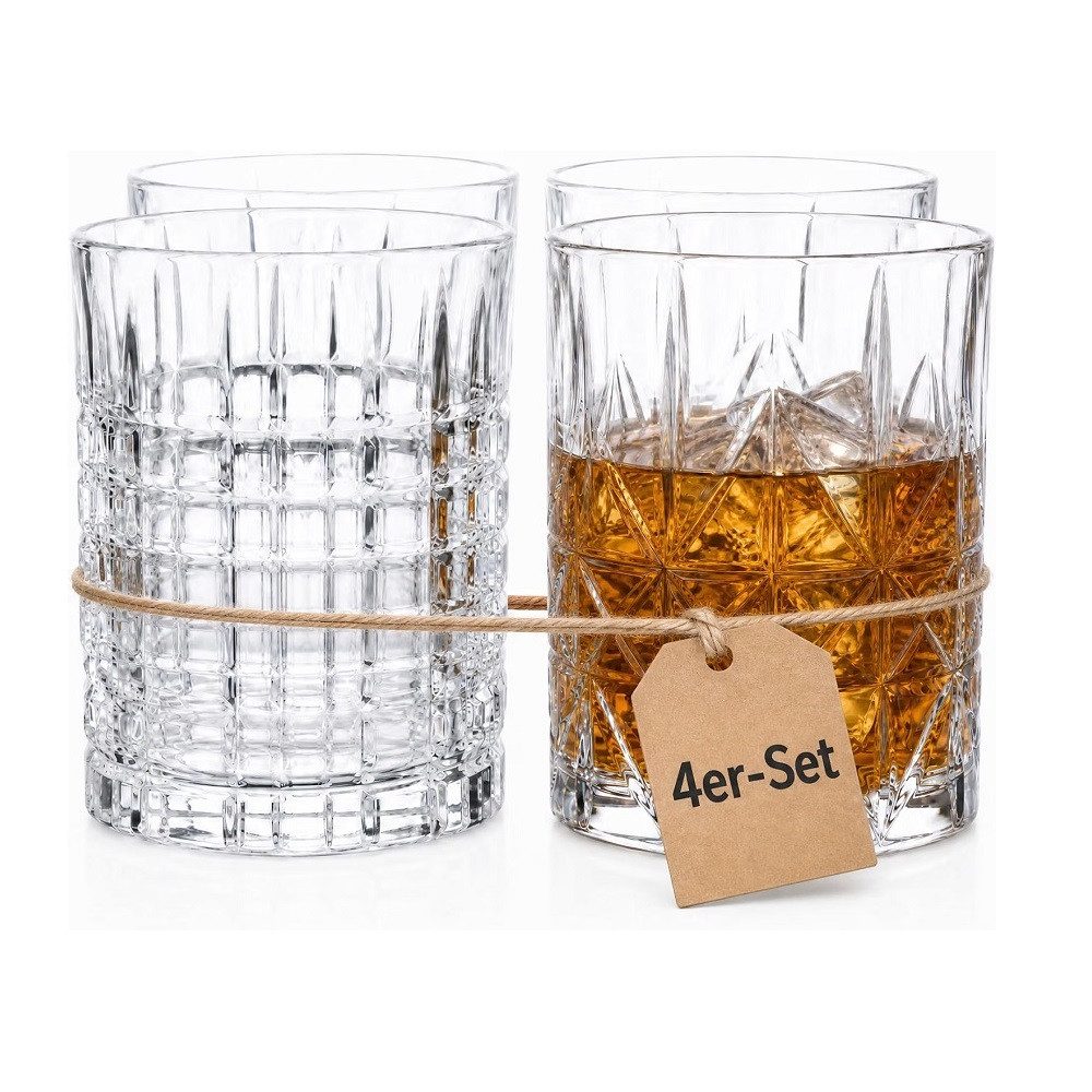Der Porzellan-Laden Cocktailglas Der-Porzellan-Laden by Nachtmann Highland Becher 4er Set, Kristallglas