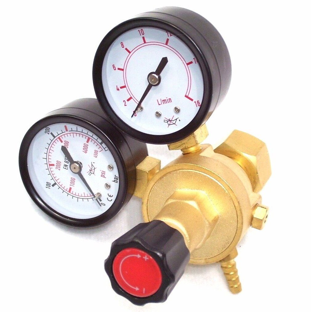 Apex Druckminderer MINI Druckminderer Argon CO2 MIG MAG WIG Druckregler Manometer, (1-St)