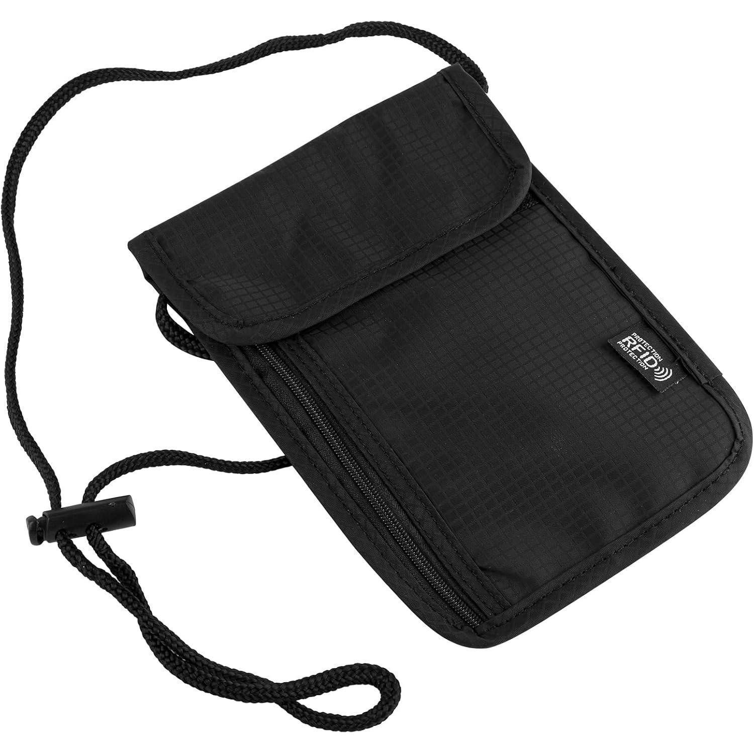 LuxusKollektion Schutzplane Brustbeutel RFID Schutz Schwarz Wasserdicht Herren Jungen