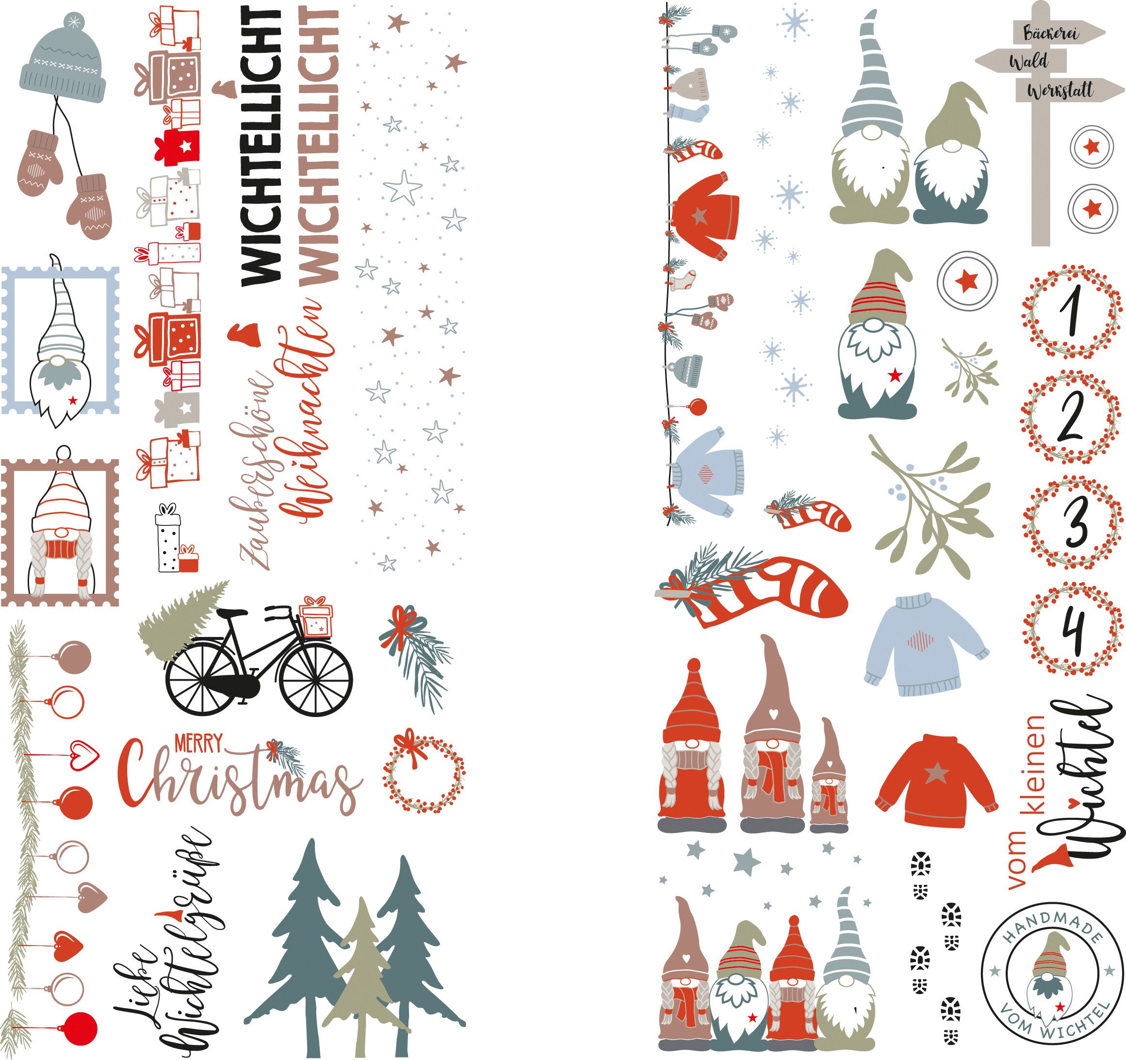 Rayher Dekorationsfolie Transferfolie Nordic Winter, 2 Blatt