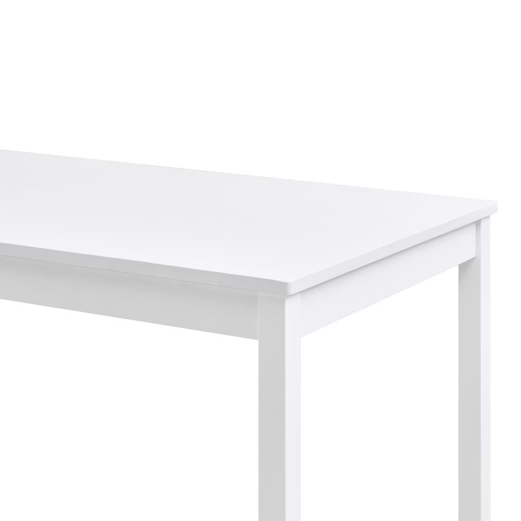(1-St) vidaXL Weiß Weiß | Esstisch Esstisch Weiß Kiefernholz 140x70x73 cm