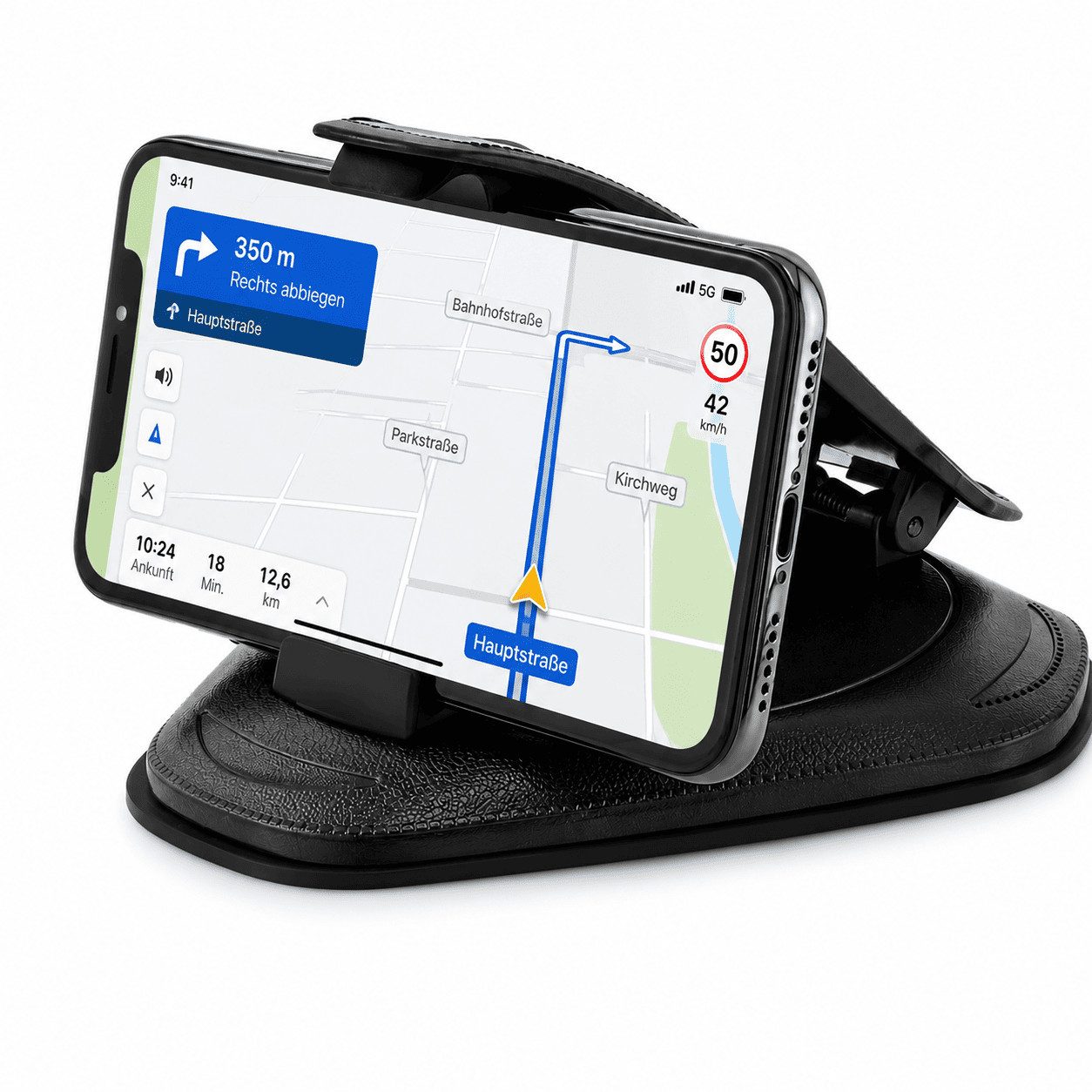 MidGard Smartphone-Halterung Universal Armaturenbrett Autohalterung für Smartphones, Navi usw., (bis 7.5 Zoll, rutschfest ohne Kleber, ohne Schrauben, ohne Saugnapf)