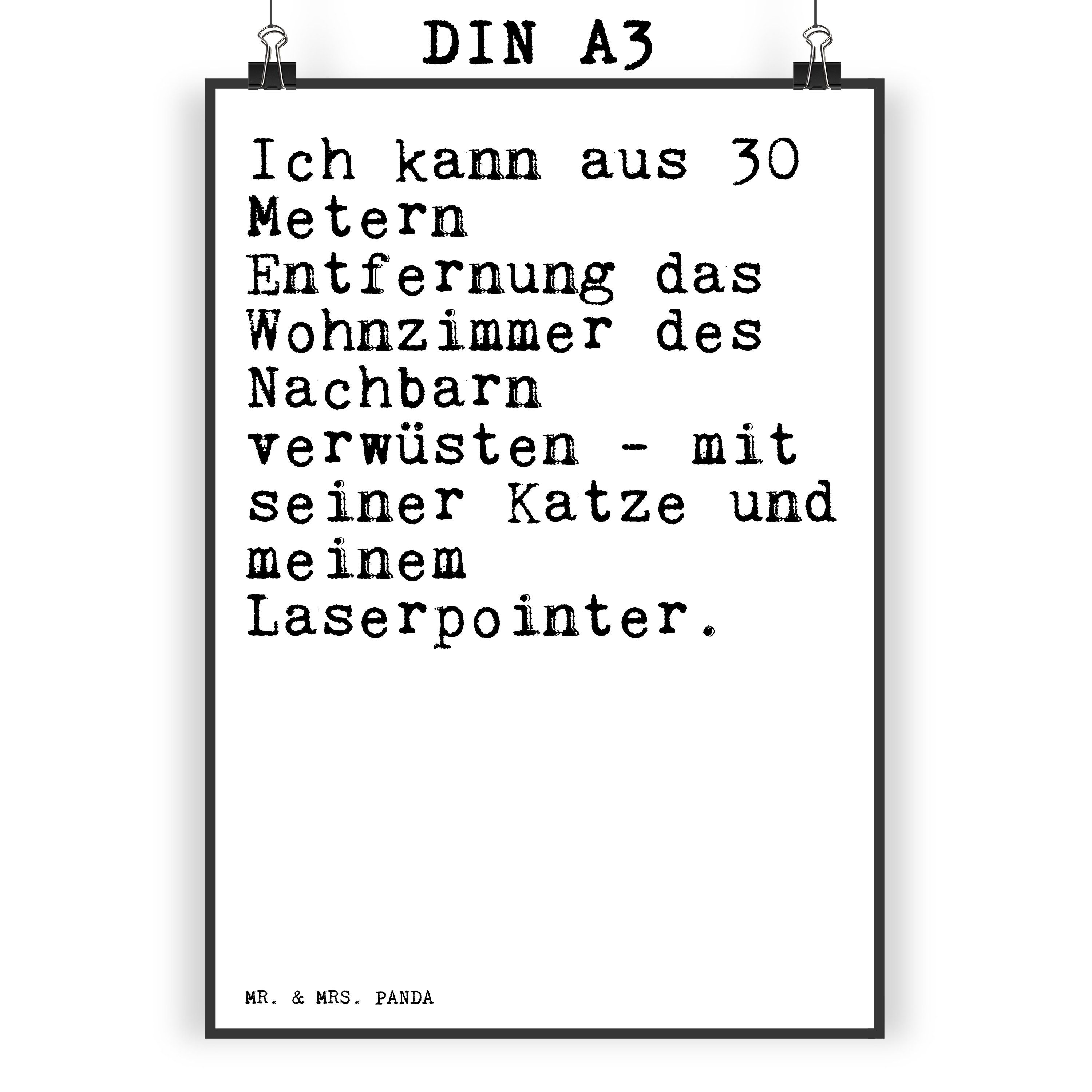 Mr. & Mrs. Panda Poster DIN A3 Ich kann aus 30... Weiß Geschenk
