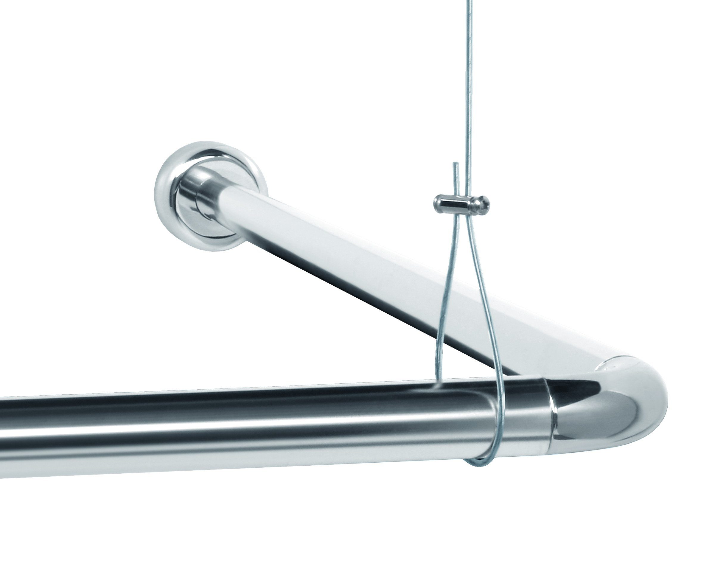 Libaro Duschvorhang stange Duschstange L-Form & U-Form Duschvorhangstange Badewanne Breite 160 cm, Universal-Set Duschvorhangstangen Badewannen Eck-Duschen L & U-Form