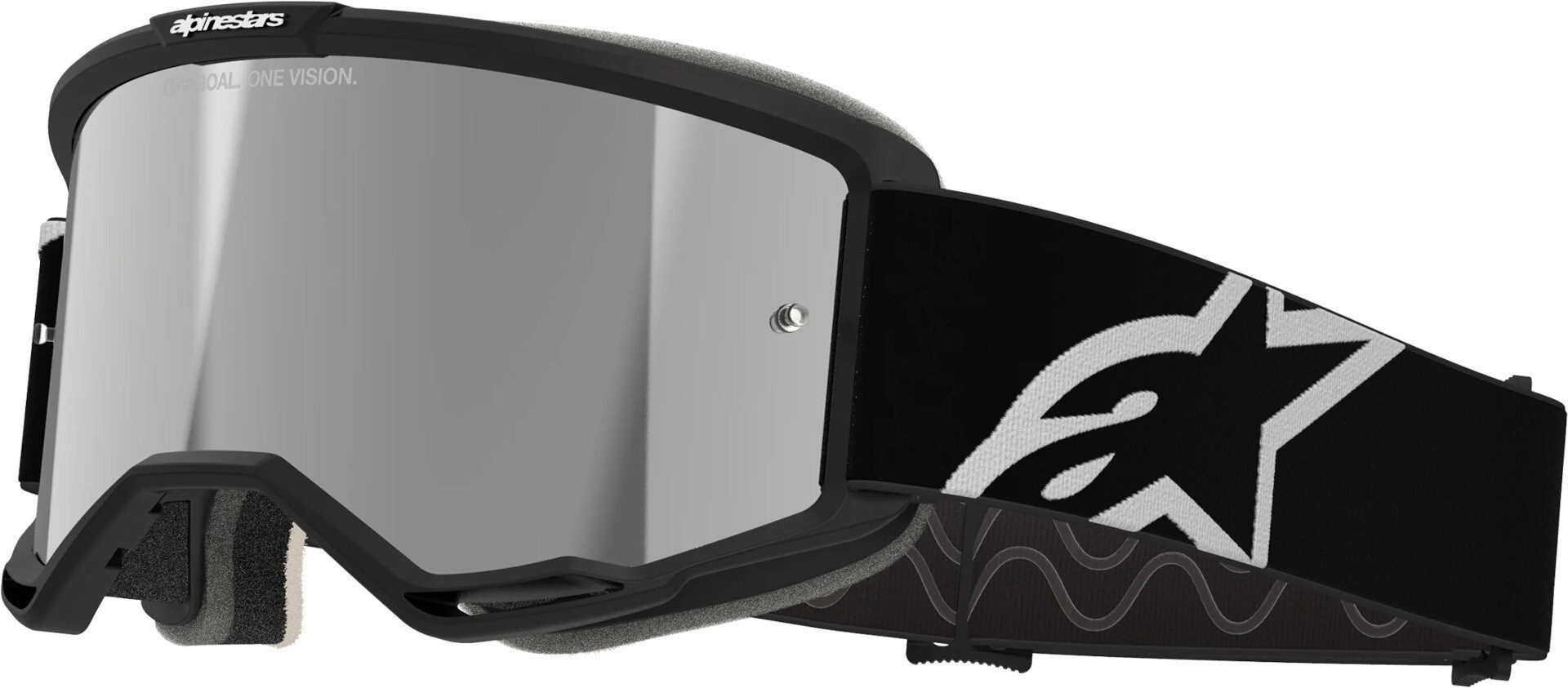Alpinestars Motorradbrille Vision 5 Corp Mirror Motocross Brille, Mit Band,Verspiegelt